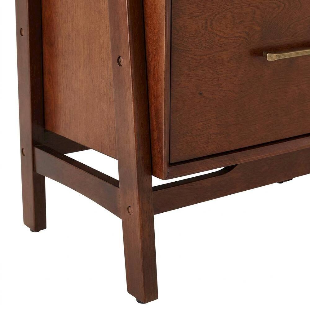 Alt View 2. FurniFact - Mahogany Floor Shelf Set with Large and Small Freestanding Etagere Units - Mahogany.