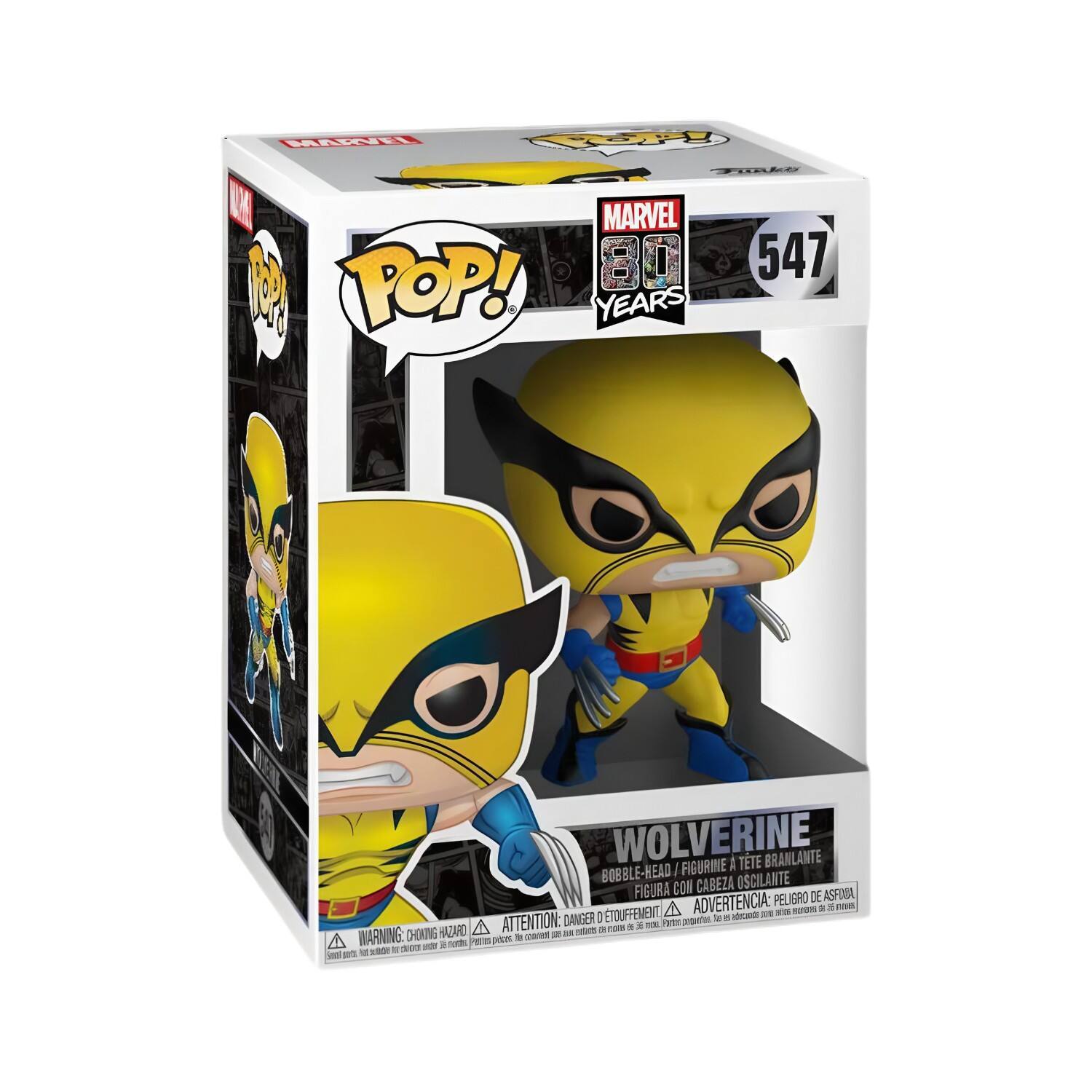 HIAA Fy FOALo MM MARVEL 80 547 0 POP! YEARS WOLVERINE I TETE BRANLANTE BOBBLE-HEAD J FIGURINE cOl CABEZA OSCILANTE FIGURA PELIGRO DE ASFIRIA D'TOUFFEMENT A ADVERTENCIA: - N . . - I - . a ATTENTION: DANGER  a - FVES prguetos HATARD - - moms WARNING CHOKING coment - - pcTs . - . Pern - - - 309 vanl -