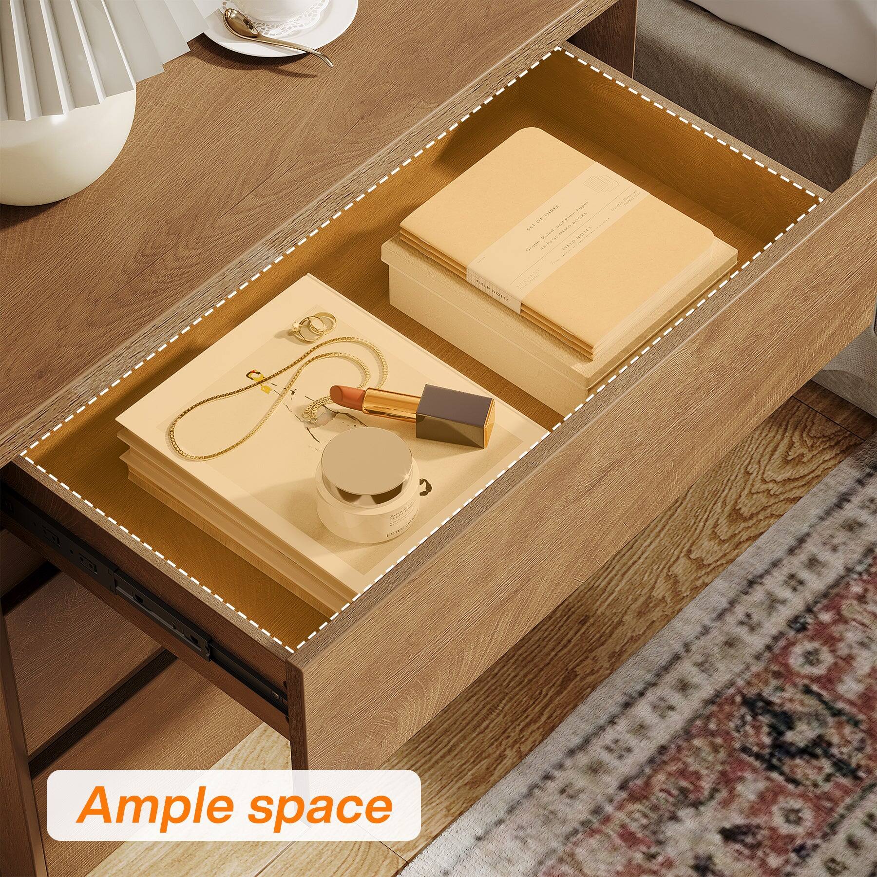 Tribesigns Farmhouse End Table with Engineered Wood Construction and ...
