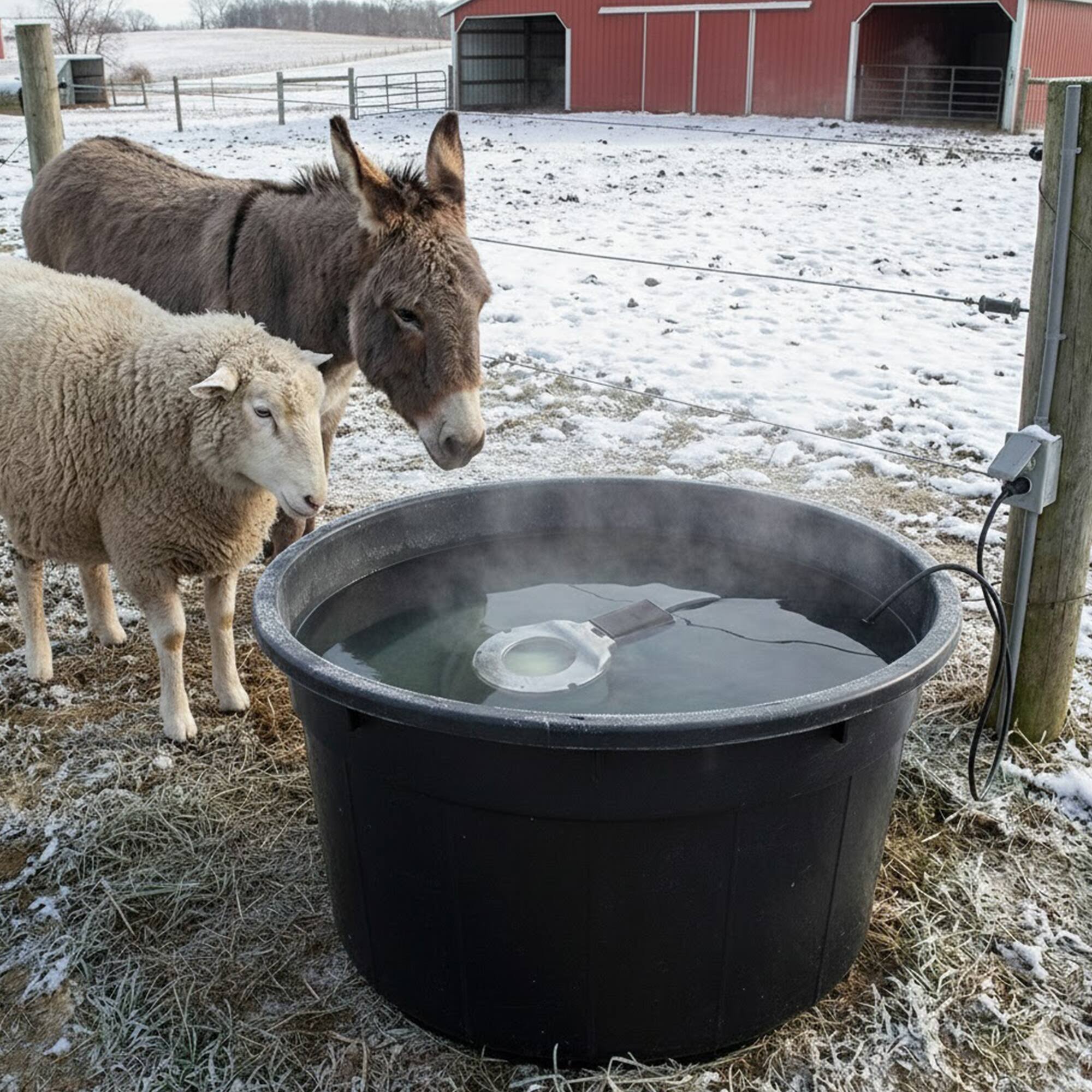 Alt View 3. Farm Innovators - Farm Innovators C-250 Submergible Cast Aluminum Utility De-Icer for Farm Use - Silver.