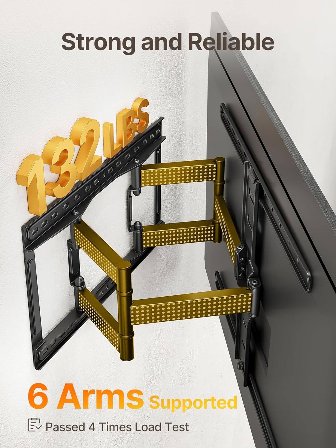 Strong and Reliable  
132LBS  
6 Arms Supported  
Passed 4 Times Load Test