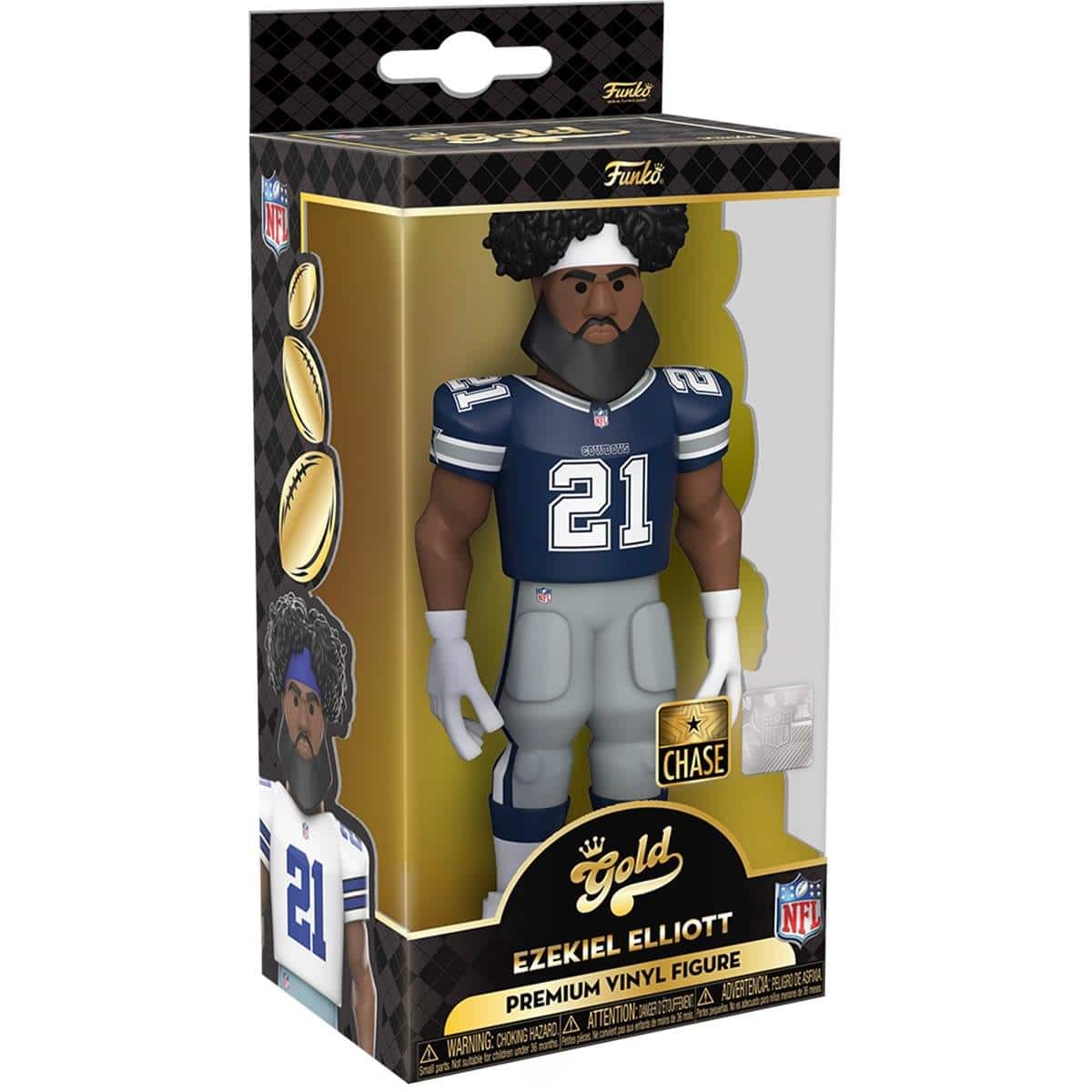 Dallas Cowboys NFL Funko Gold 5 Inch Vinyl Figure | Ezekiel Elliott CHASE - Blue price history on PriceWatchPro