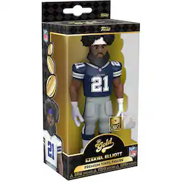 Dallas Cowboys NFL Funko Gold 5 Inch Vinyl Figure | Ezekiel Elliott CHASE - Blue