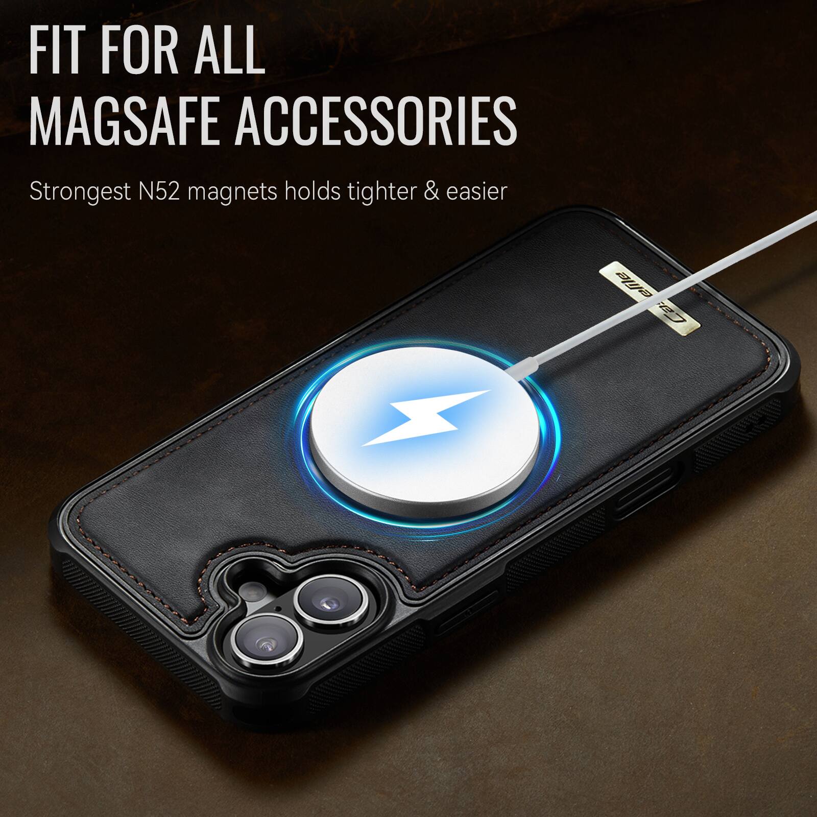 FIT FOR ALL MAGSAFE ACCESSORIES  
Strongest N52 magnets holds tighter & easier