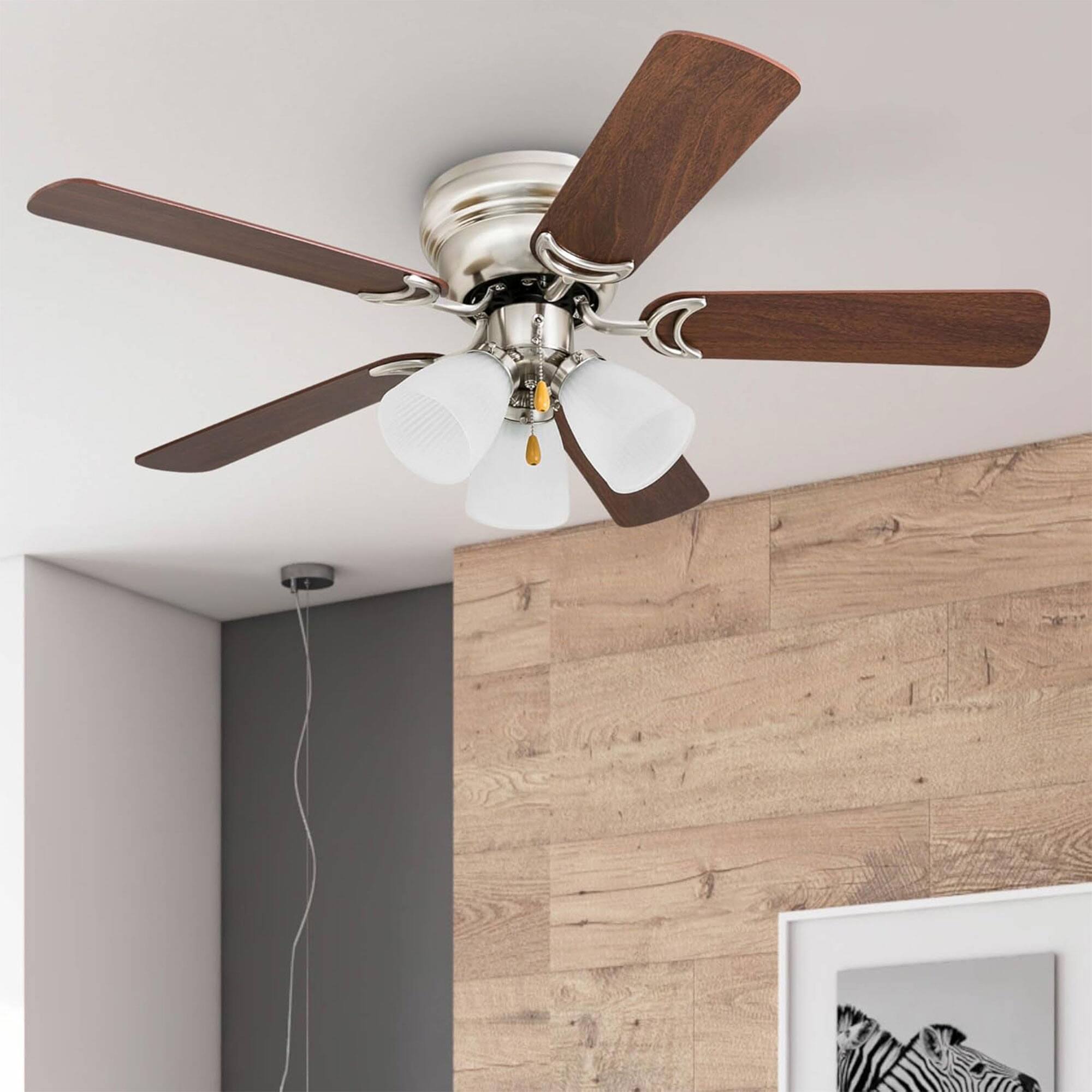 Alt View 6. Prominence Home - Prominence Home Whitley 42 Inch Indoor Ceiling Fan with Pull Chain, Bright Brass - Bright Brass.
