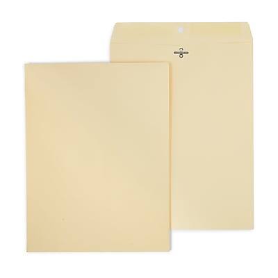 Front. Staples - Heavyweight Clasp & Moistenable Glue Catalog Envelopes, 10"L x 13"H, 100/Box - Manila.