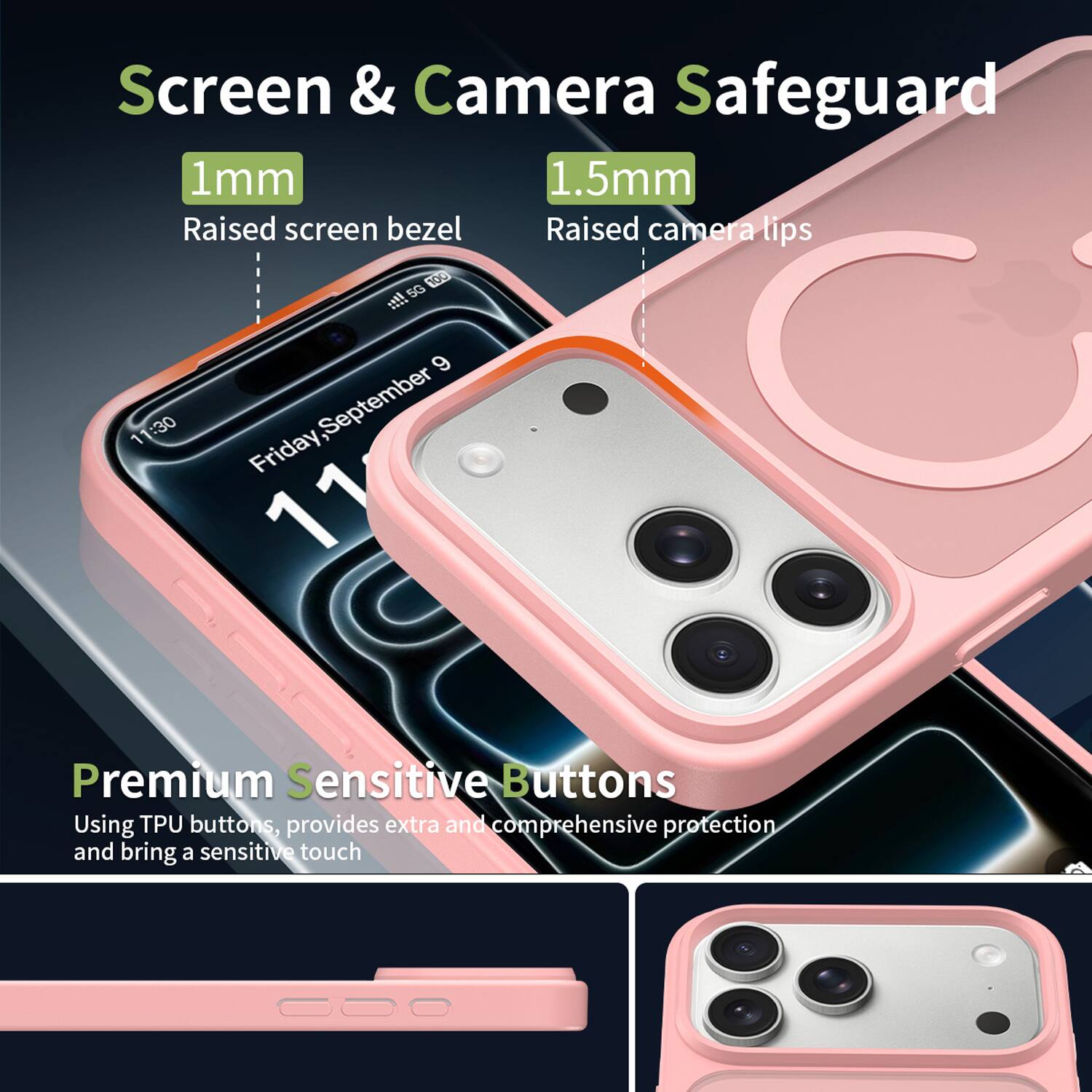 Dteck for Apple iPhone 18 Pro Max Matte Magnetic Case,Shock absorbent ...