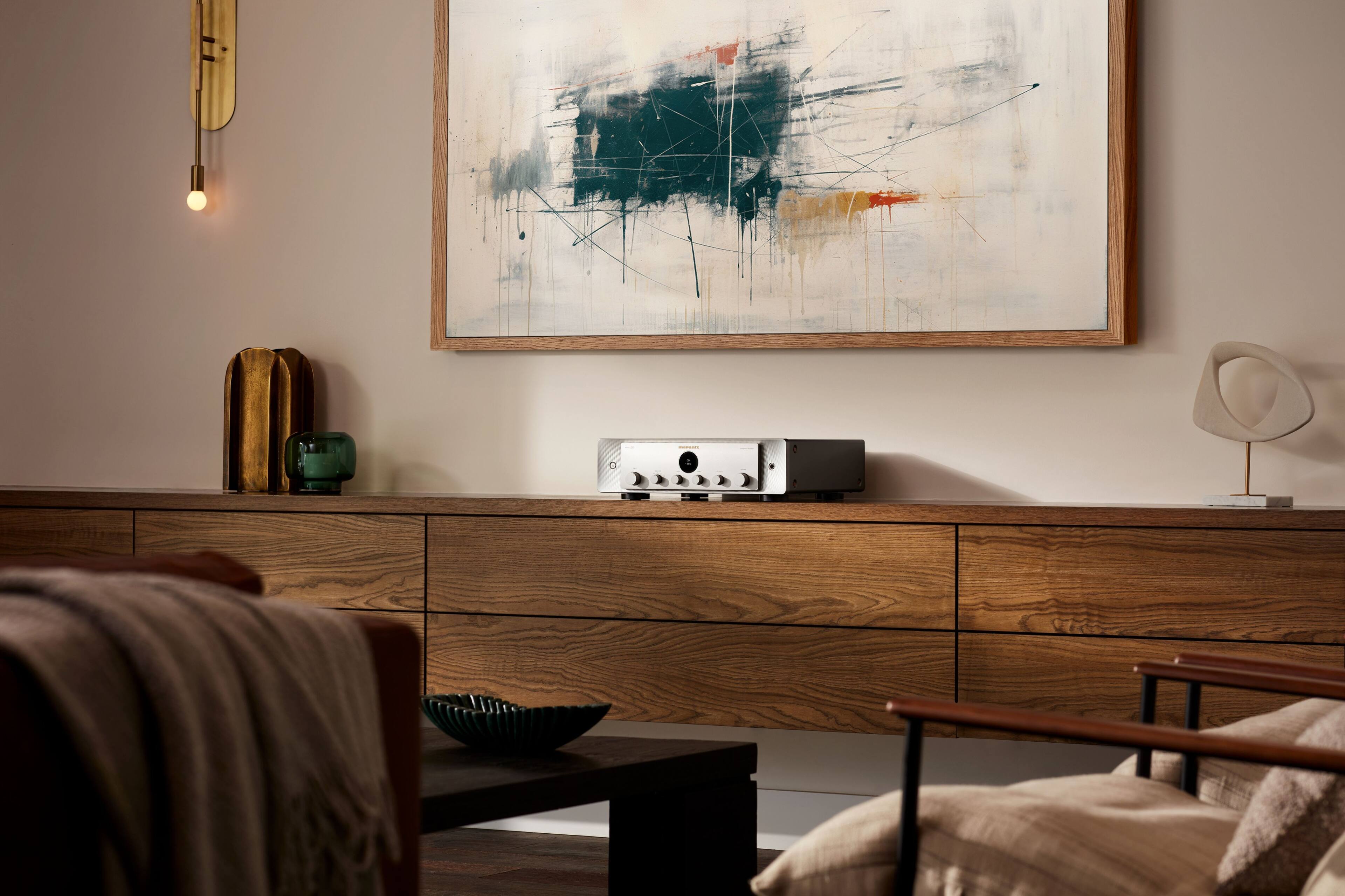 Alt View 13. Marantz - MODEL 50 70W 2-Ch. Stereo Integrated Amplifier - Silver Gold.