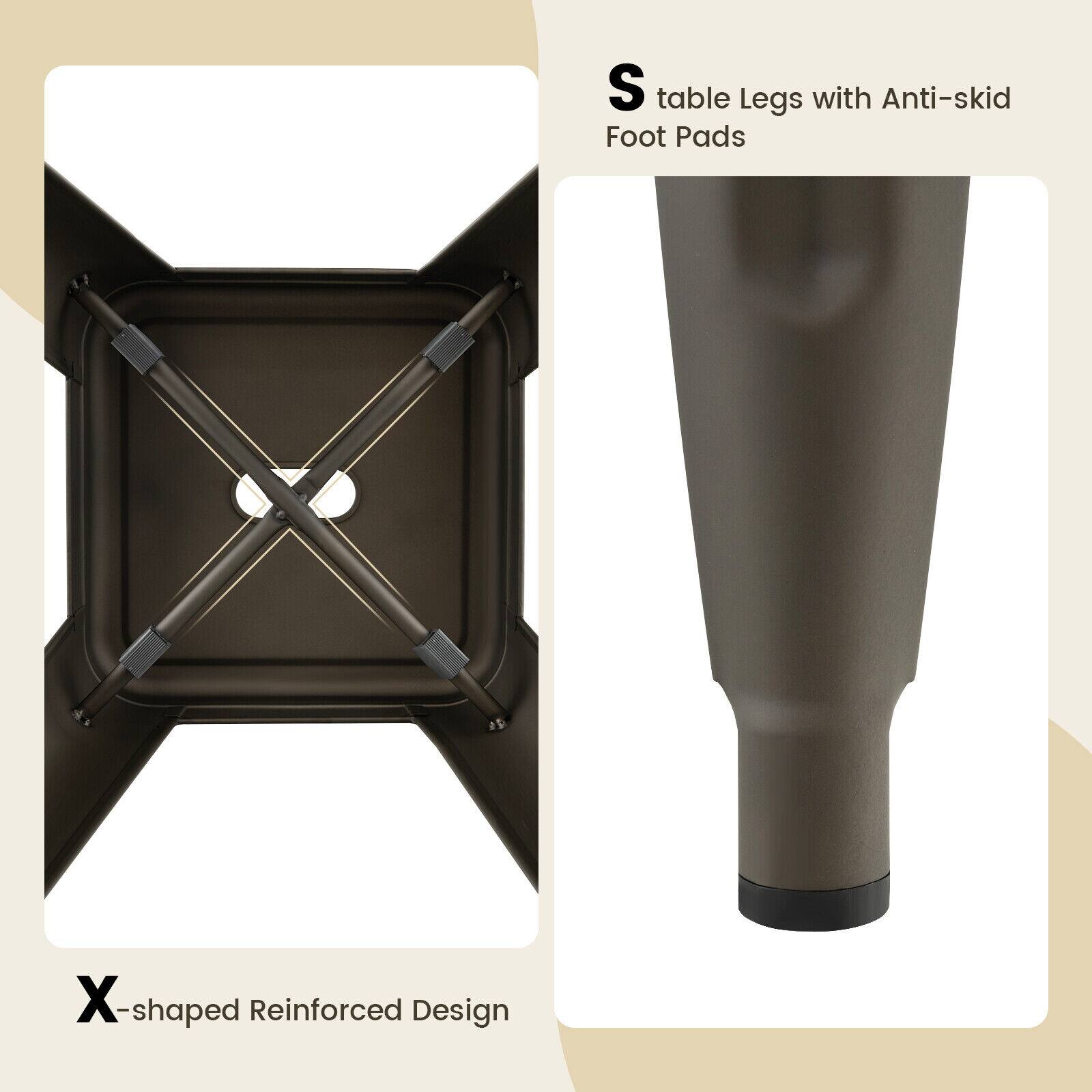 S table Legs with Anti-skid Foot Pads, X-shaped Reinforced Design