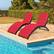 Alt View 1. Costway - 2PCS Folding Patio Rattan Lounge Chair Chaise Cushioned Portable Garden - Red.