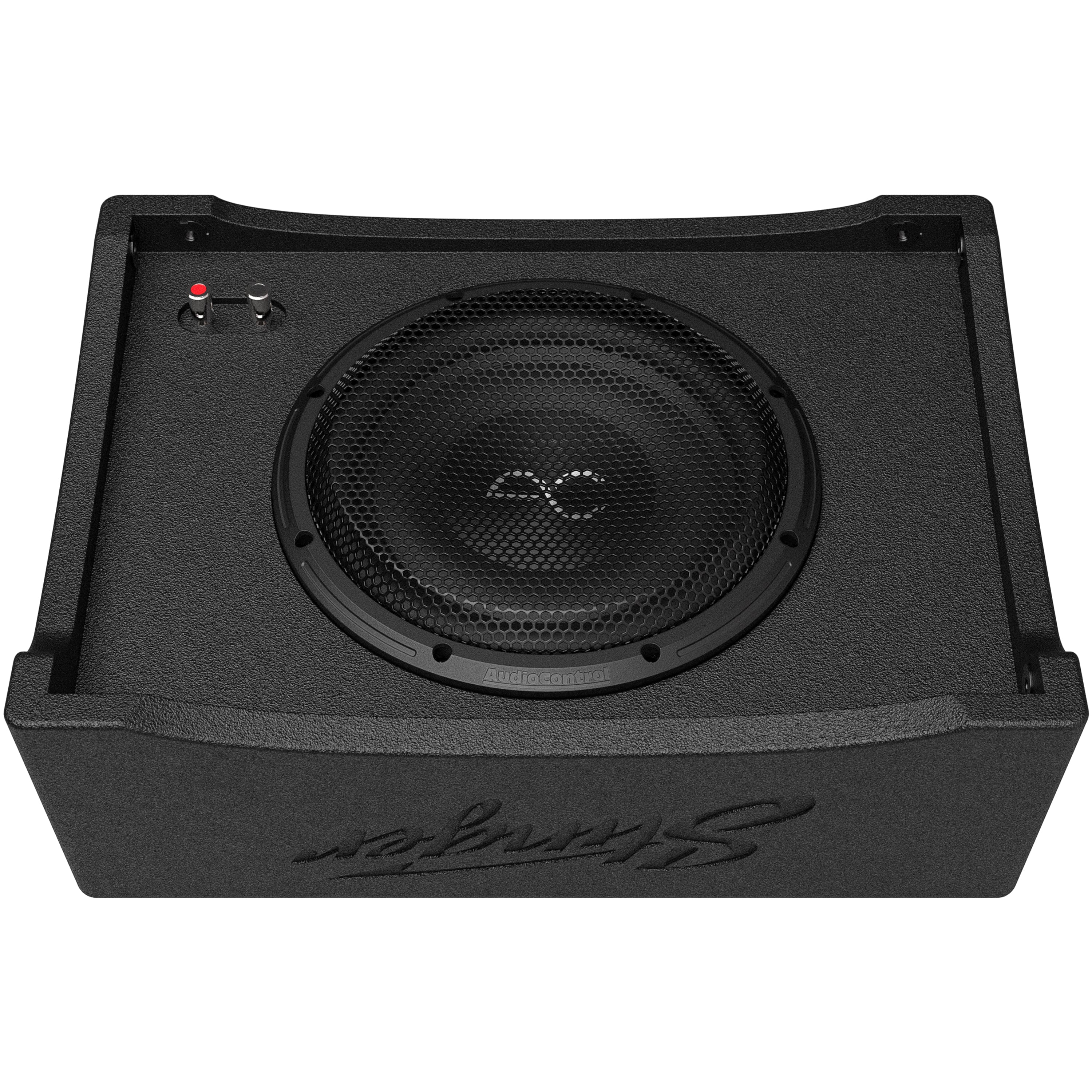 AudioControl - 10” Single-Voice-Coil 2-Ohm Loaded Subwoofer Enclosure - Black - Front_Zoom