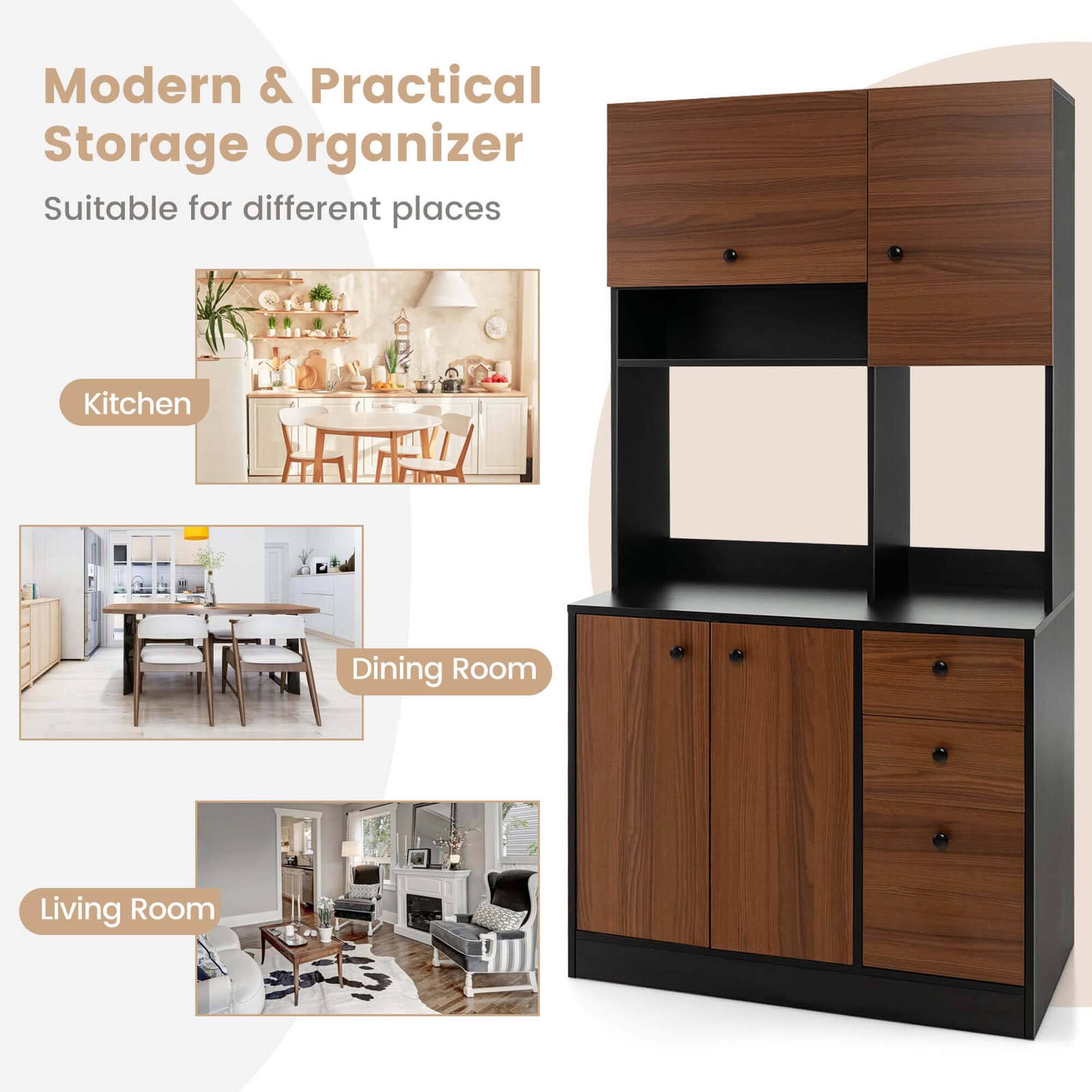 Modern & Practical Storage Organizer
Suitable for different places
Kitchen
Dining Room
Living Room