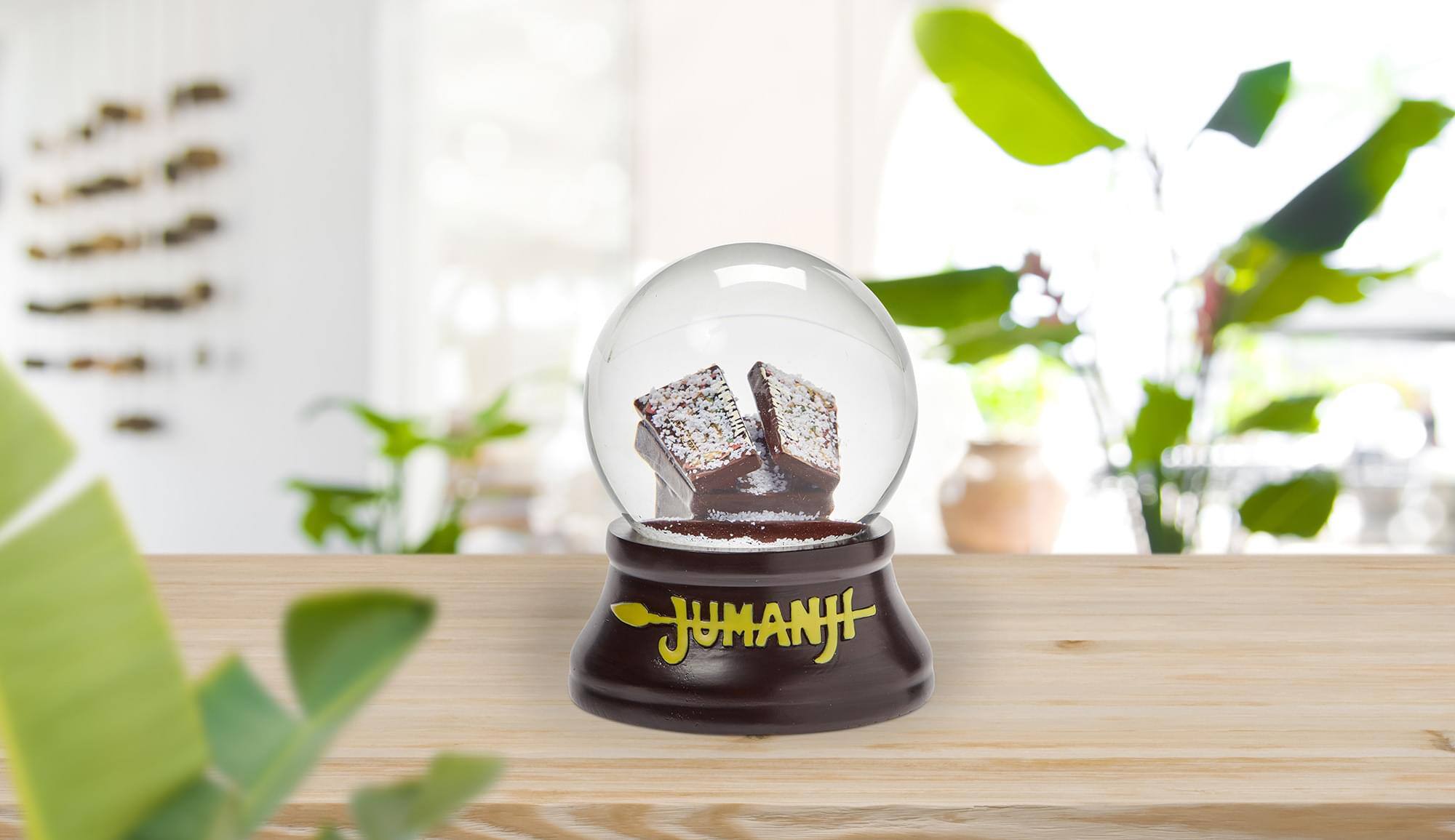 Alt View 4. Surreal Entertainment - Jumanji Classic Board Game Collectible Snow Globe Gift | Measures 5 x 4 Inches - Brown.