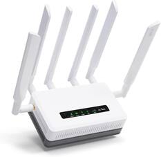Front. GL.iNet - GL.iNet GL-XE3000 Puli AX 5G Router with Dual SIM and 6400mAh Battery - White.