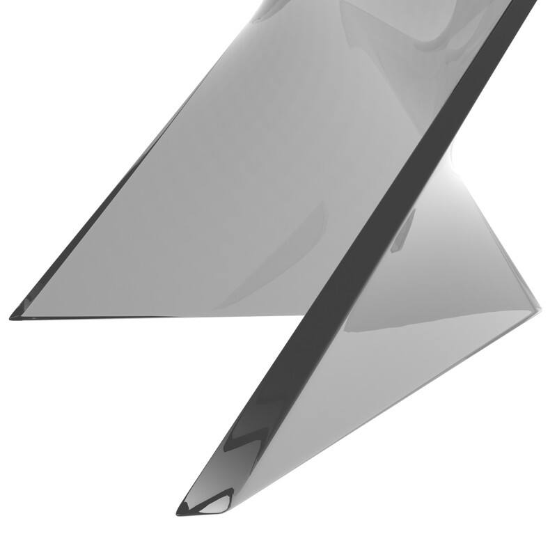 Alt View 6. LeisureMod - Randolph 15.75" Stackable Side Table, Weather-Resistant Triangular Plastic Accent End Table for Living Room or Backyard - Smoke.