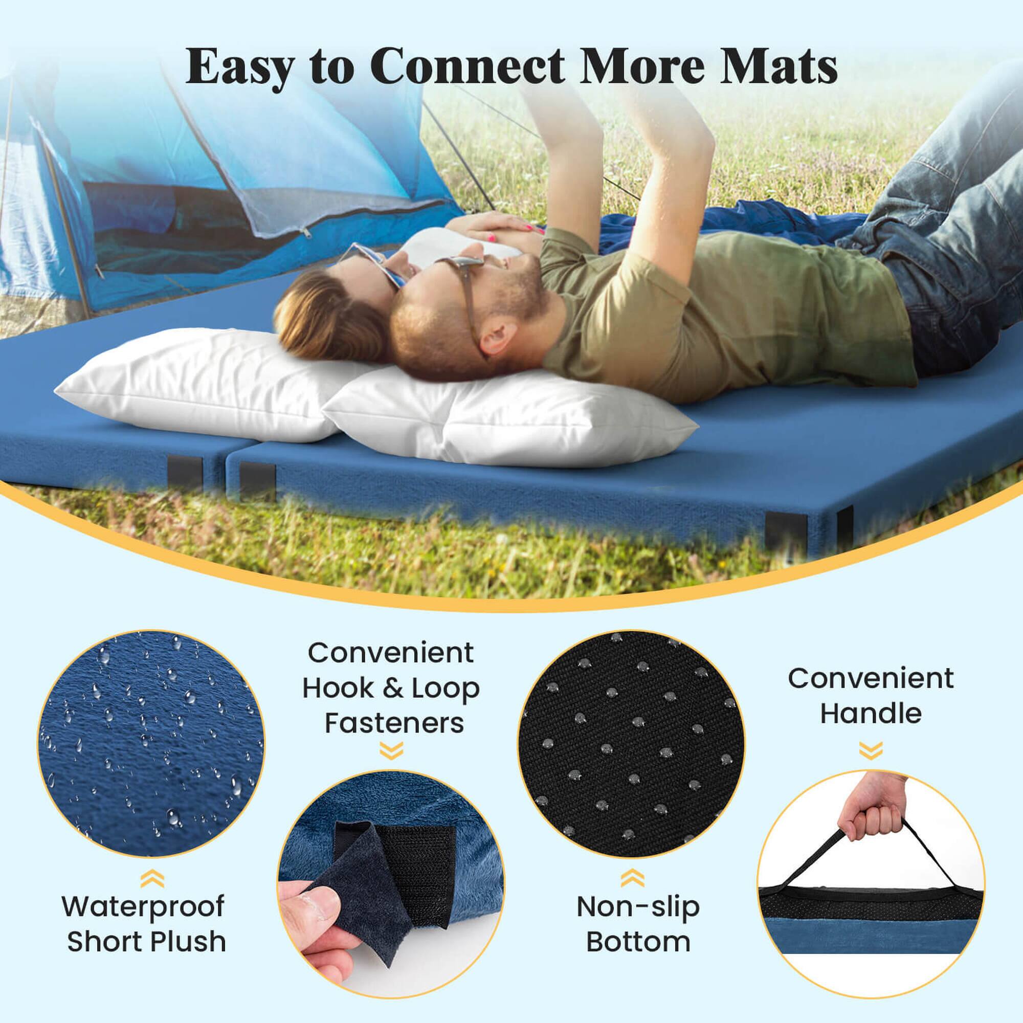 Easy to Connect More Mats

- Convenient Hook & Loop Fasteners
- Waterproof Short Plush
- Non-slip Bottom
- Convenient Handle