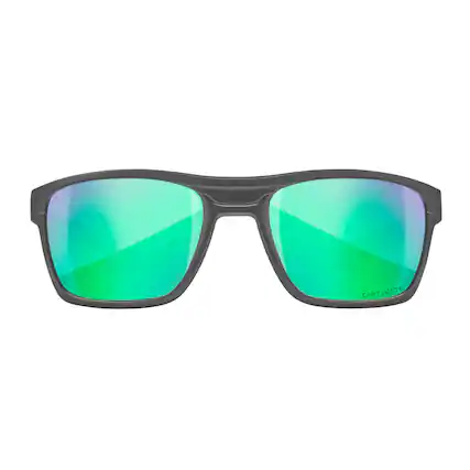 Front. Wiley X - Wiley-X WX Kingpin Sunglasses (Polarized Green Lens, Matte Graphite Frame) - Green.