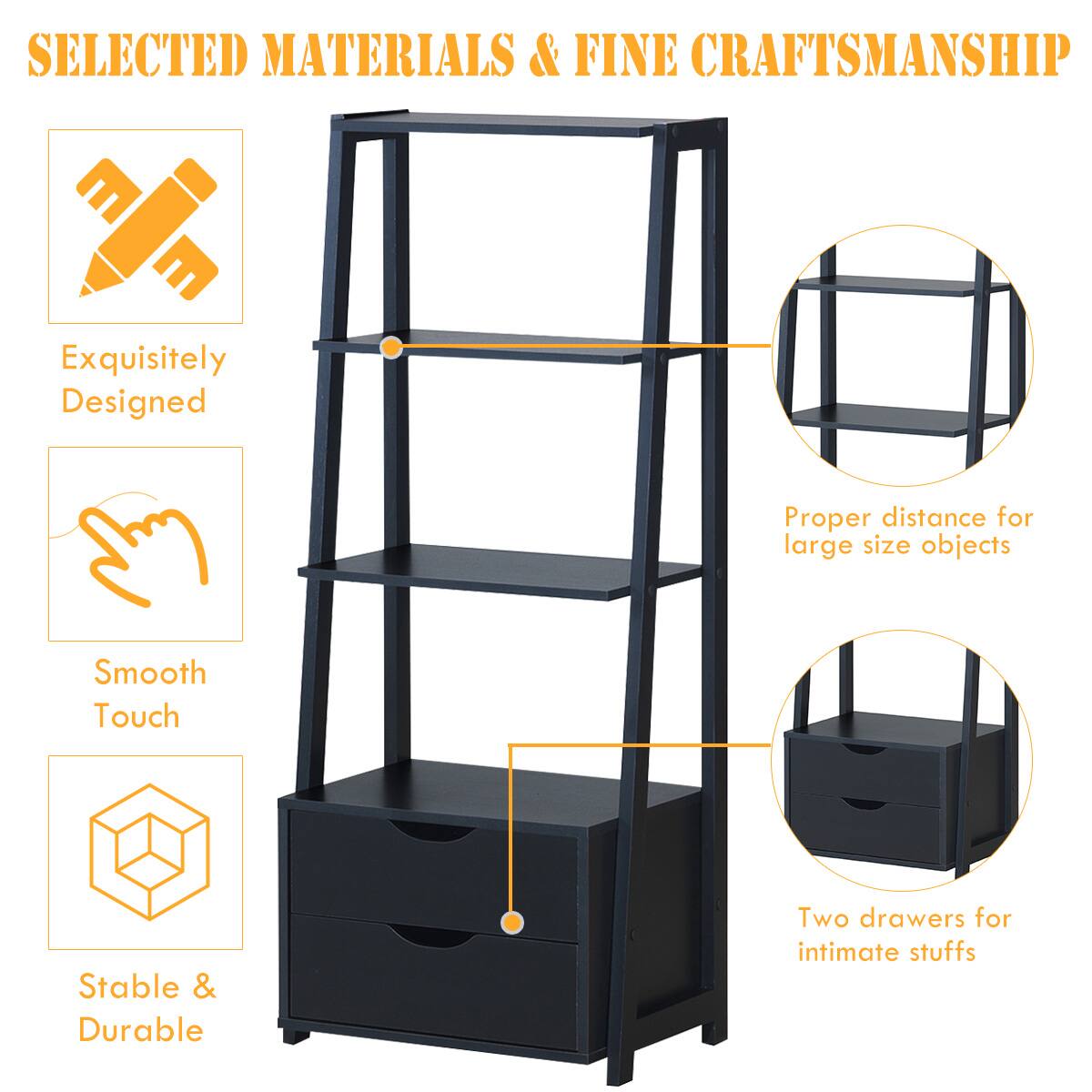 SELECTED MATERIALS & FINE CRAFTSMANSHIP

- Exquisitely Designed
- Smooth Touch
- Stable & Durable

Proper distance for large size objects

Two drawers for intimate stuffs