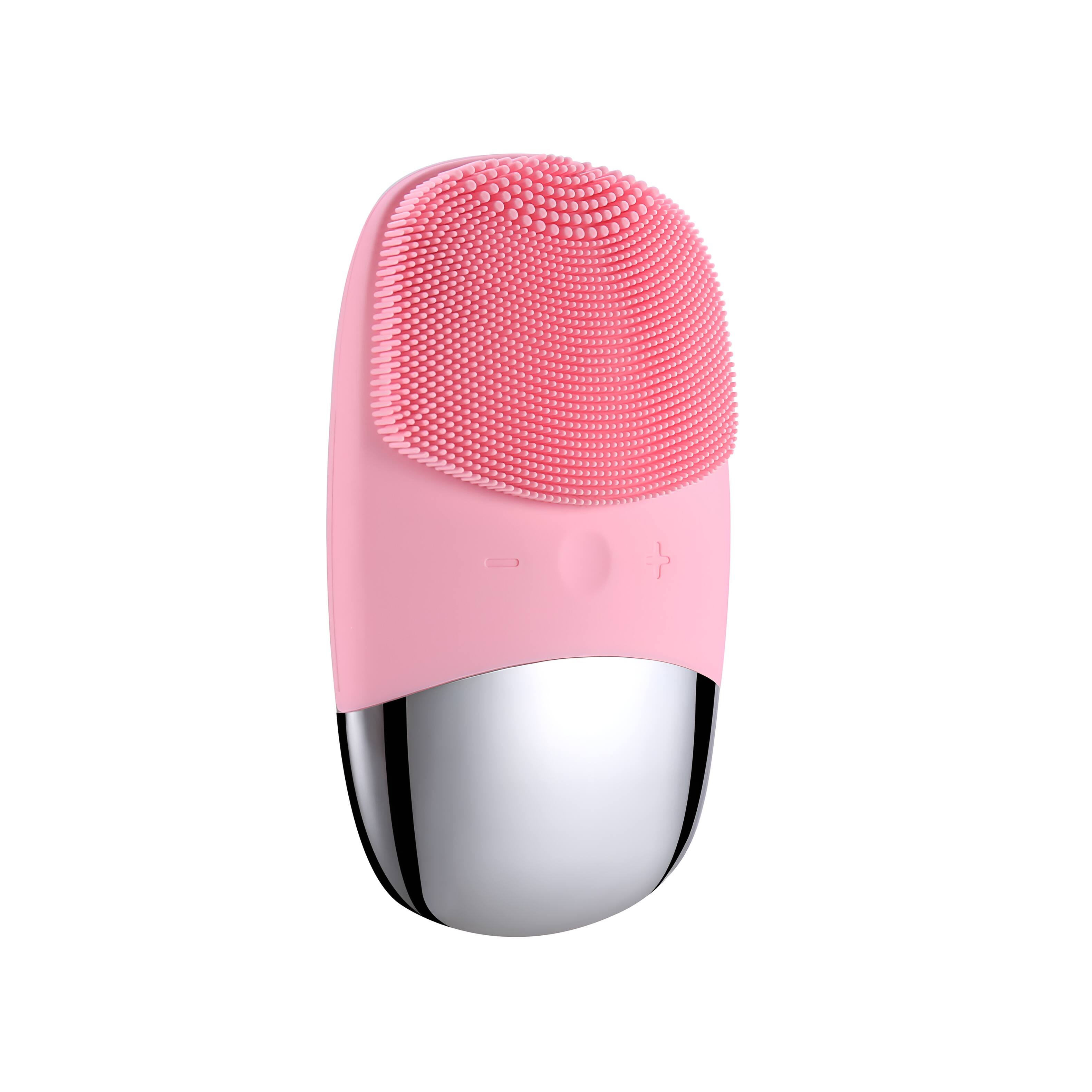 Front. Cluzine - 3-in-1 Sonic Facial Cleansing Brush, Mini Portable Silicone Exfoliator.