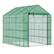 Front. Outsunny - 8' x 6' x 7' Walk-in Greenhouse with Mesh Door and Windows, 18 Shelf Green House with Trellis, Plant Labels.
