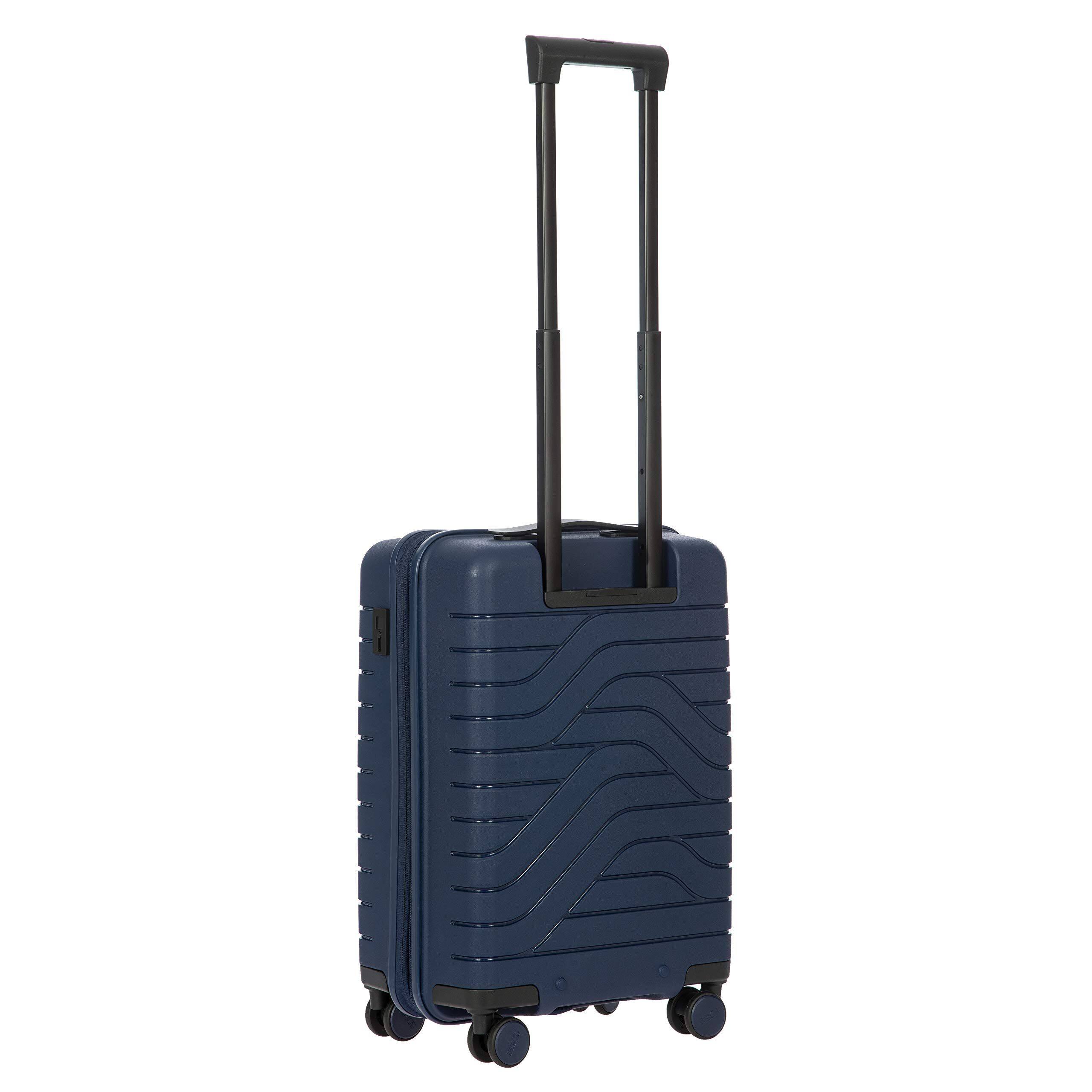 Left. Bric's - Bric's B|Y Ulisse 21" Expandable Spinner, Ocean Blue - Ocean Blue.