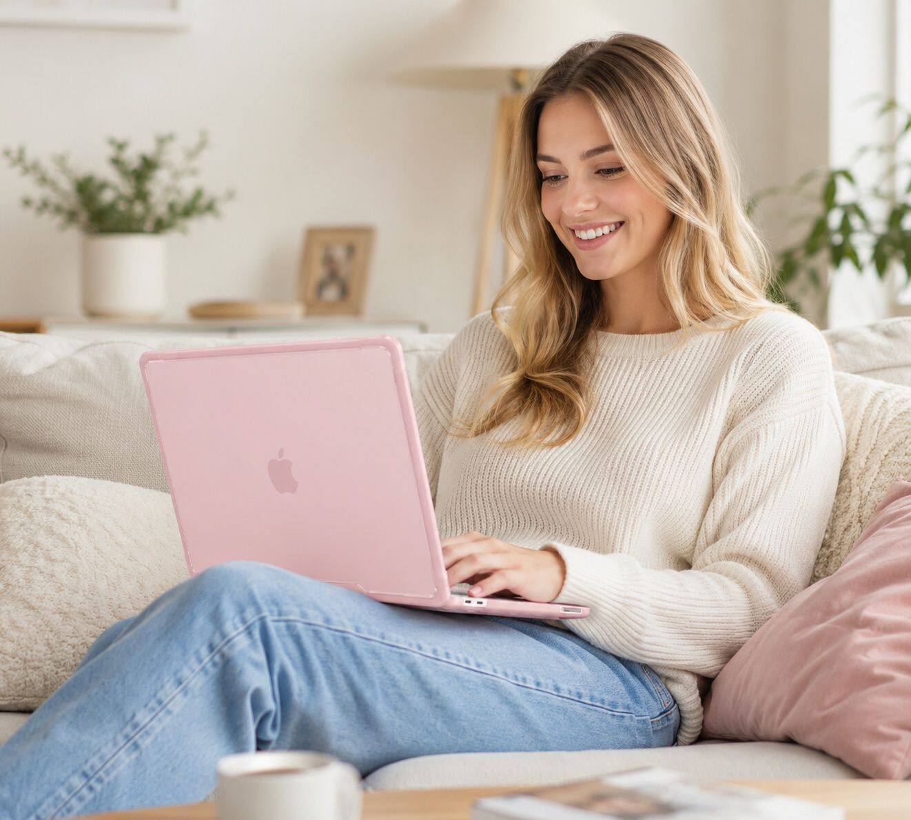 Back. Techprotectus - TechProtectus Ultra-Light Case for MacBook Neo 13" 2026 - Blush Pink - Pink.