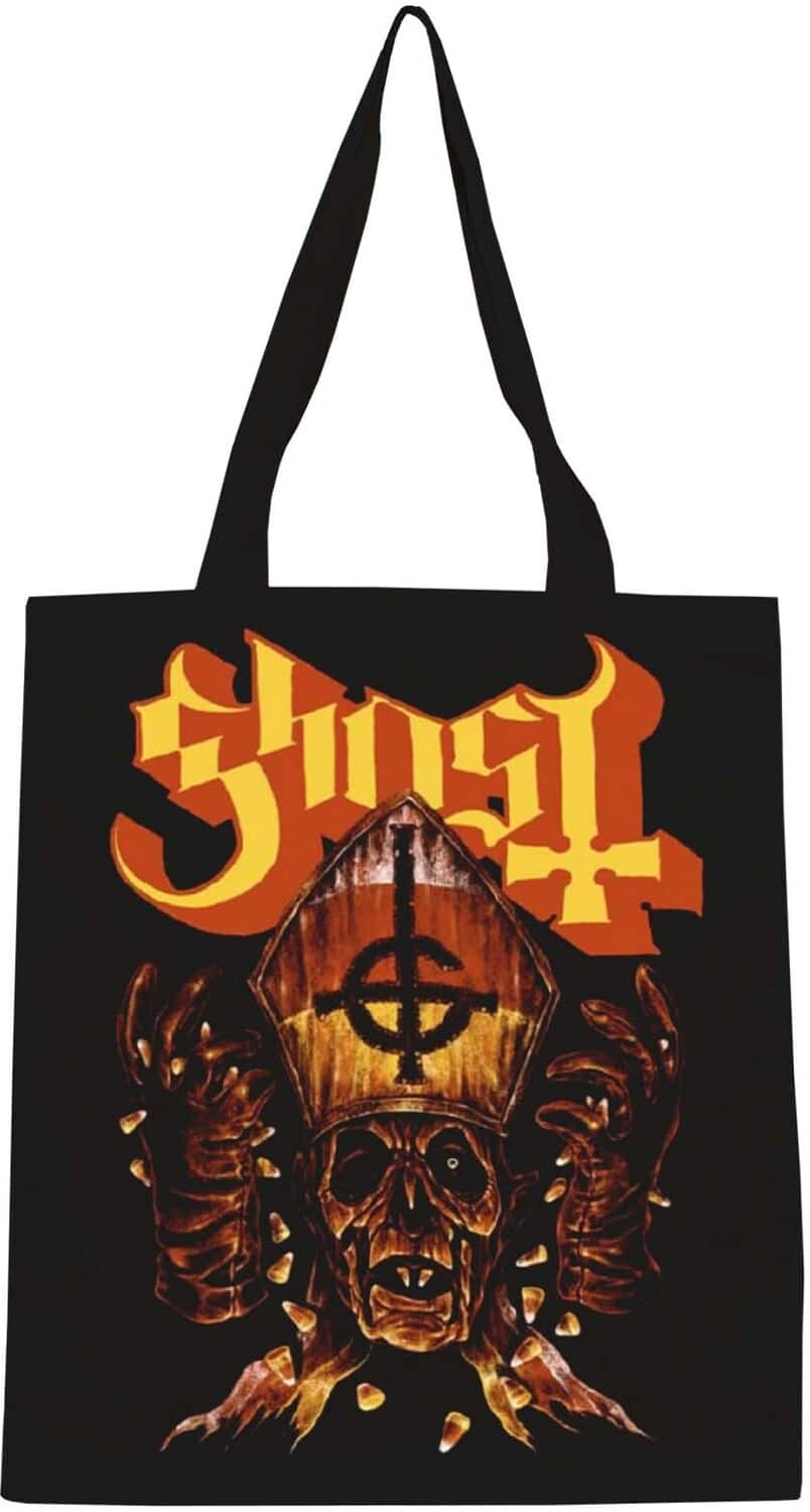 PopMarket - Ghost - Rocksax - Ghost - Candy Corn - Eco-Friendly Tote Bag (Black) - Multicolor