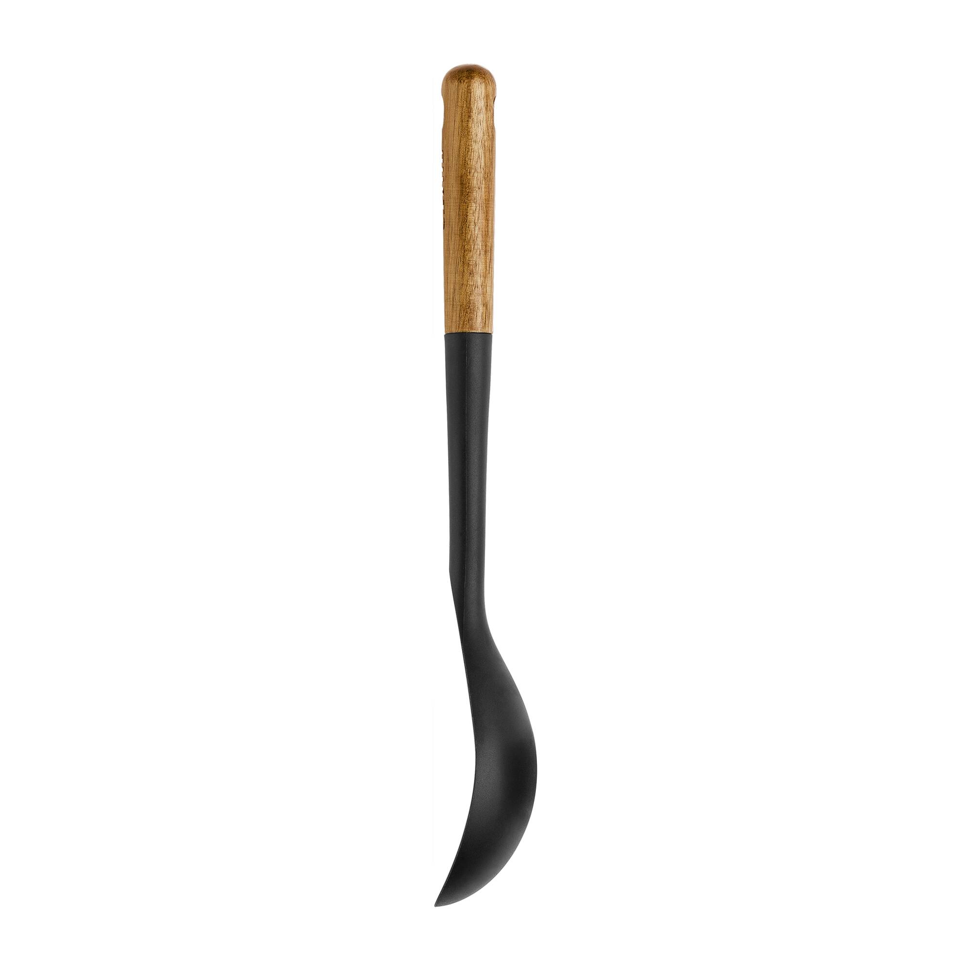 Alt View 4. Staub - Staub Silicone with Wood Handle Cooking Utensil, Serving Spoon - Matte Black.