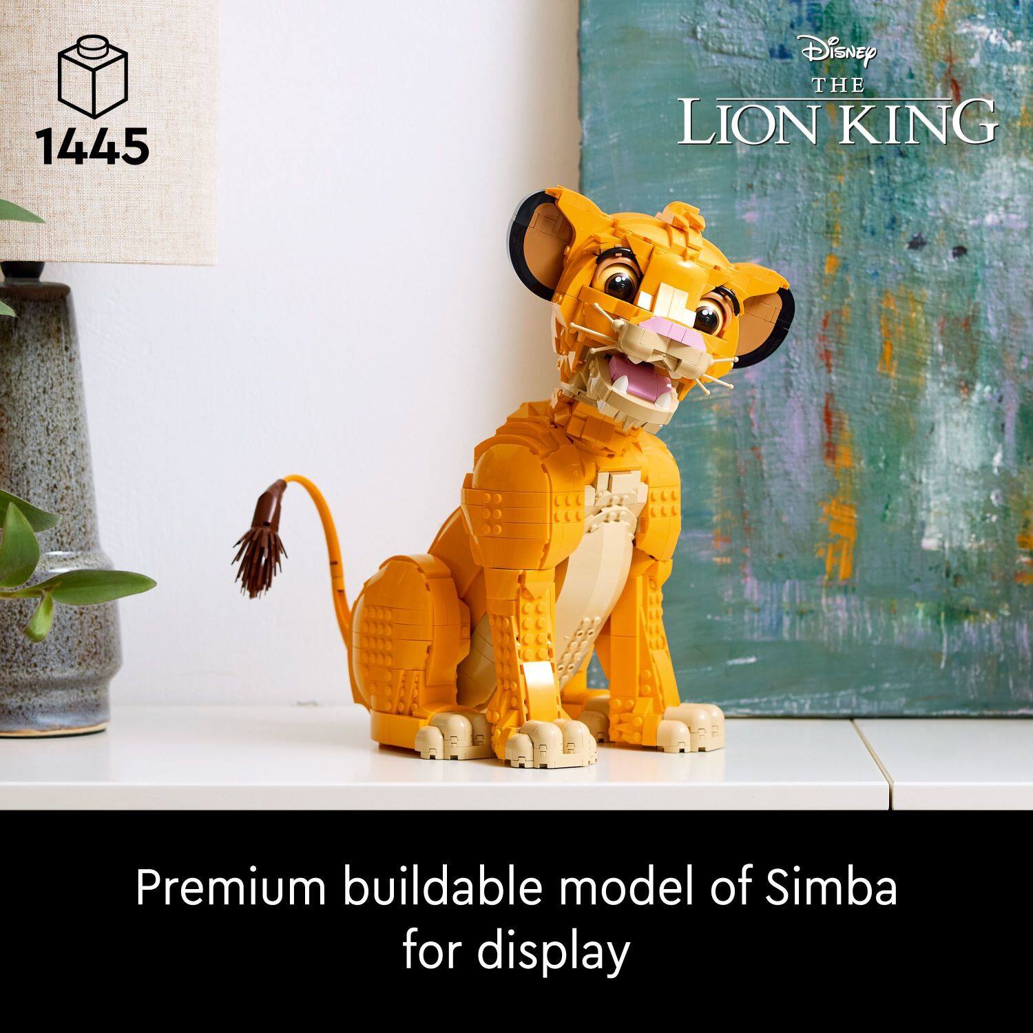 "Premium buildable model of Simba for display"