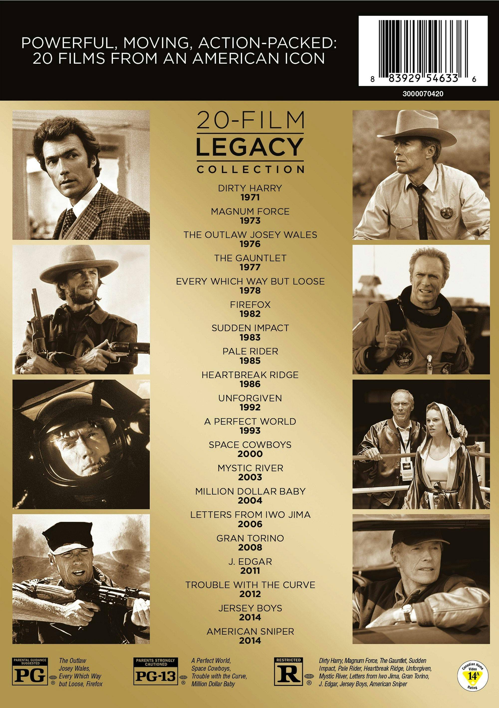 Back. Clint Eastwood Legacy Collection (Box Set) [DVD].