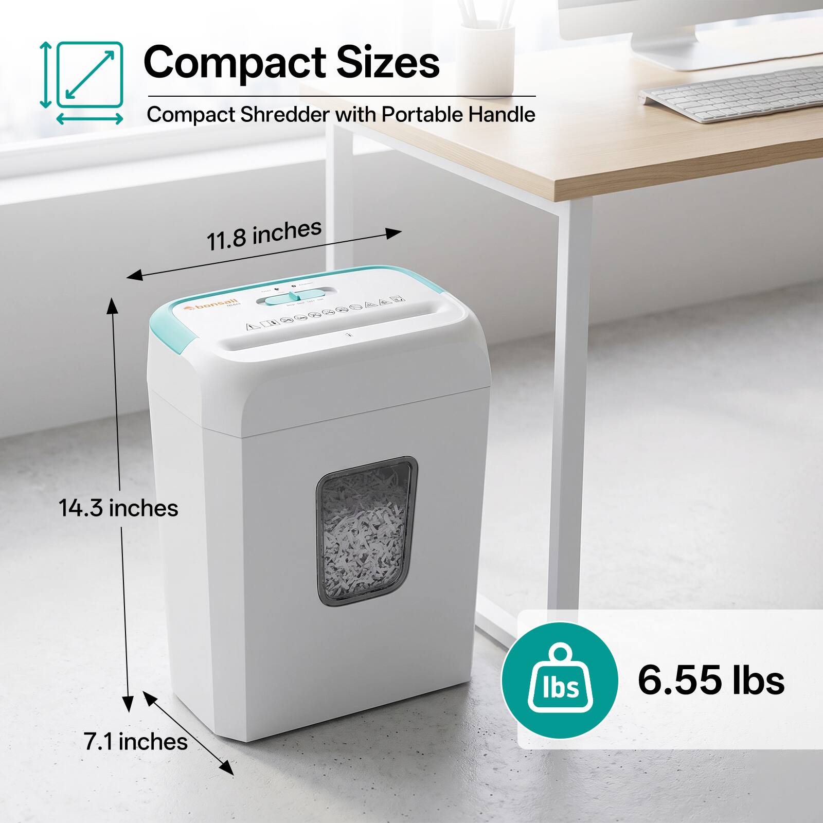 Compact Sizes Compact Shredder with Portable Handle

11.8 inches
14.3 inches
7.1 inches
6.55 lbs