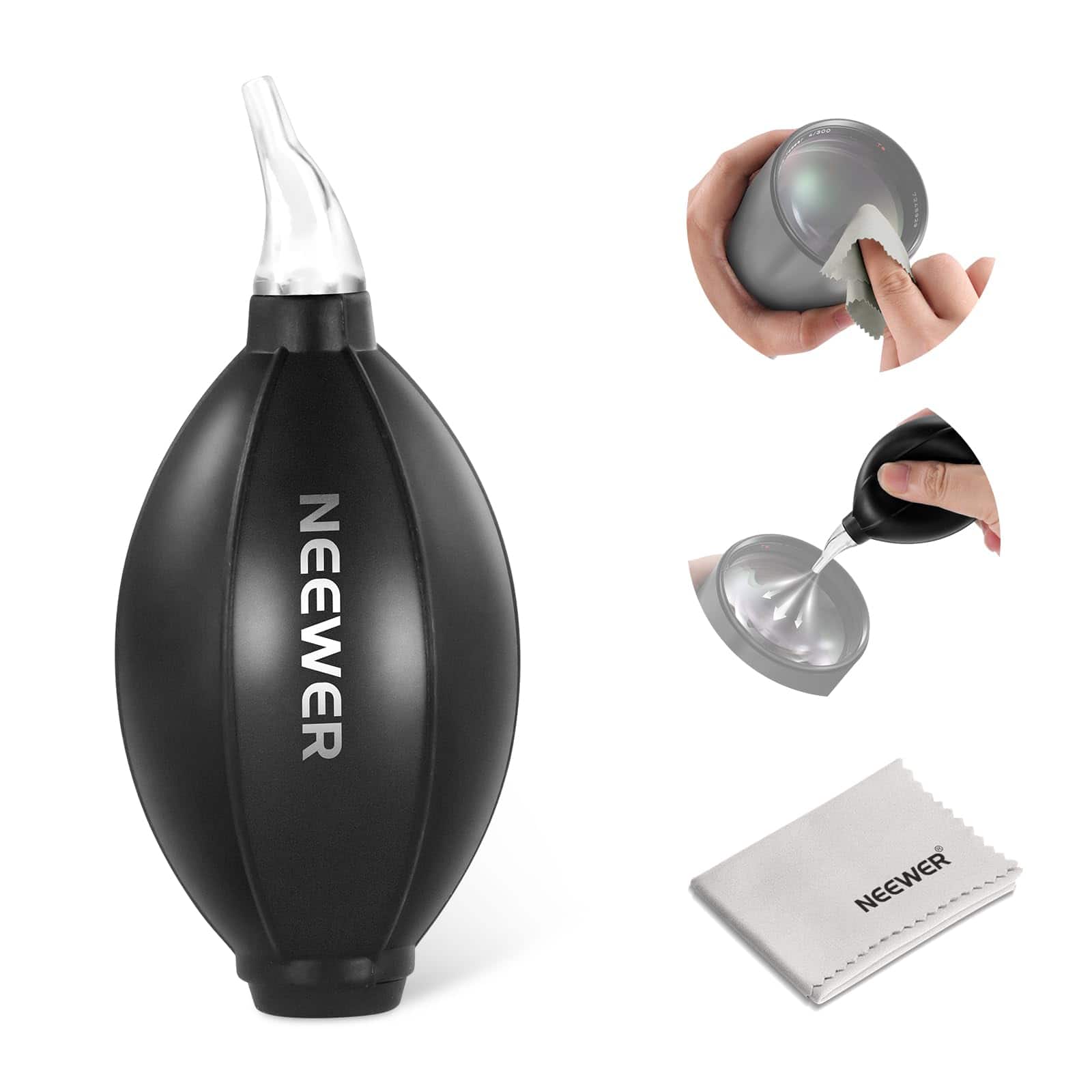 Neewer - 2-in-1 Camera Cleaning Kit: Air Blower & Microfiber Cloth, HM-50
