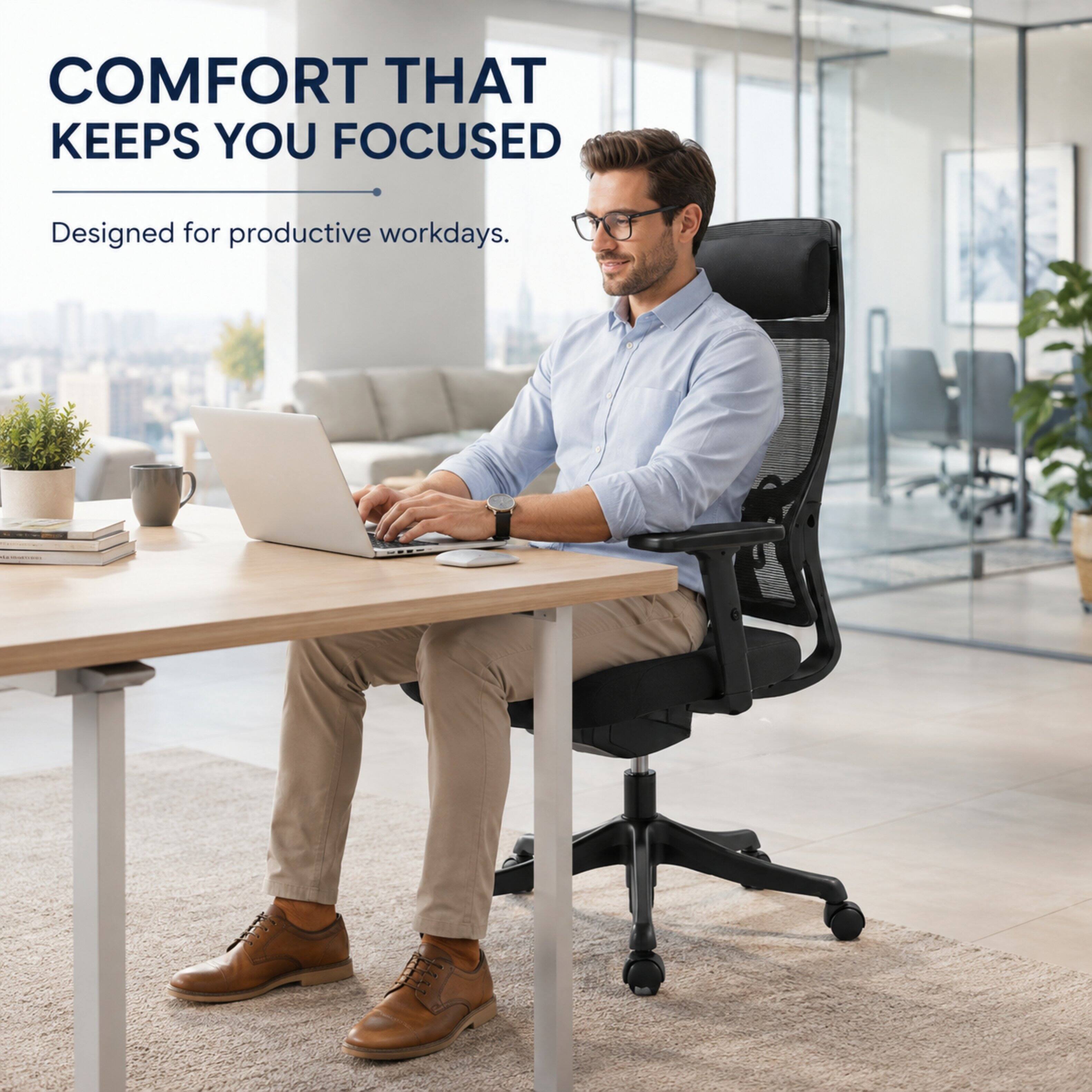 COMFORT THAT KEEPS YOU FOCUSED  
Designed for productive workdays.
