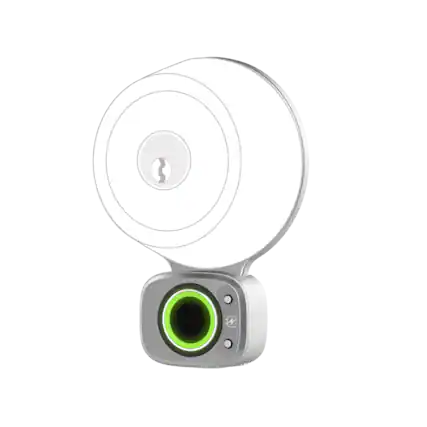 Front. Lockly - Flex Touch Pro Retrofit Smart Lock - Satin Nickel.