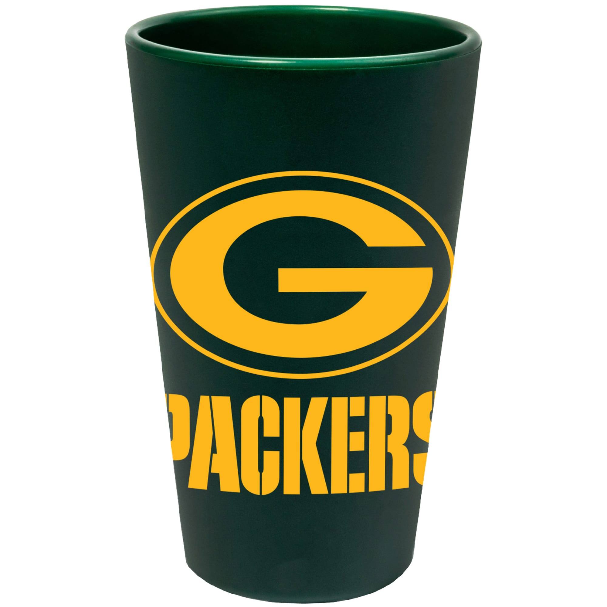 Front. WinCraft - Green Bay Packers 16oz. Silicone Pint Glass - Multicolor.