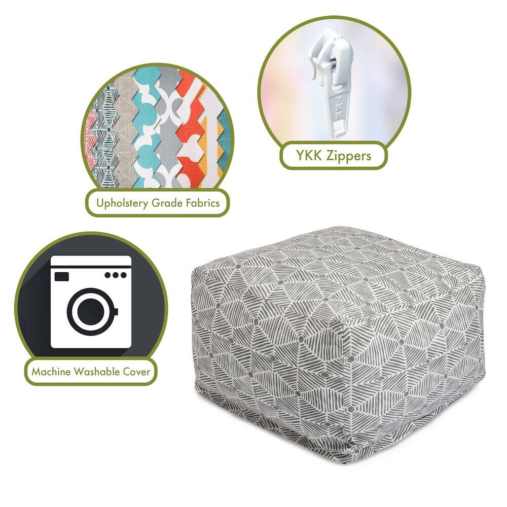 - Upholstery Grade Fabrics
- YKK Zippers
- Machine Washable Cover