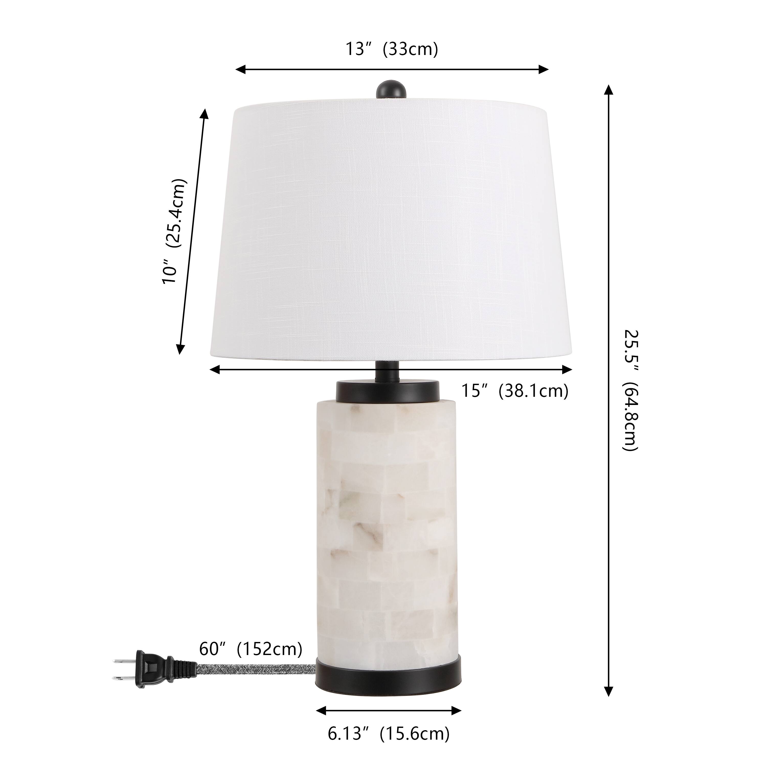 13" (33cm)  
10" (25.4cm)  
15" (38.1cm)  
25.5" (64.8cm)  
60" (152cm)  
6.13" (15.6cm)