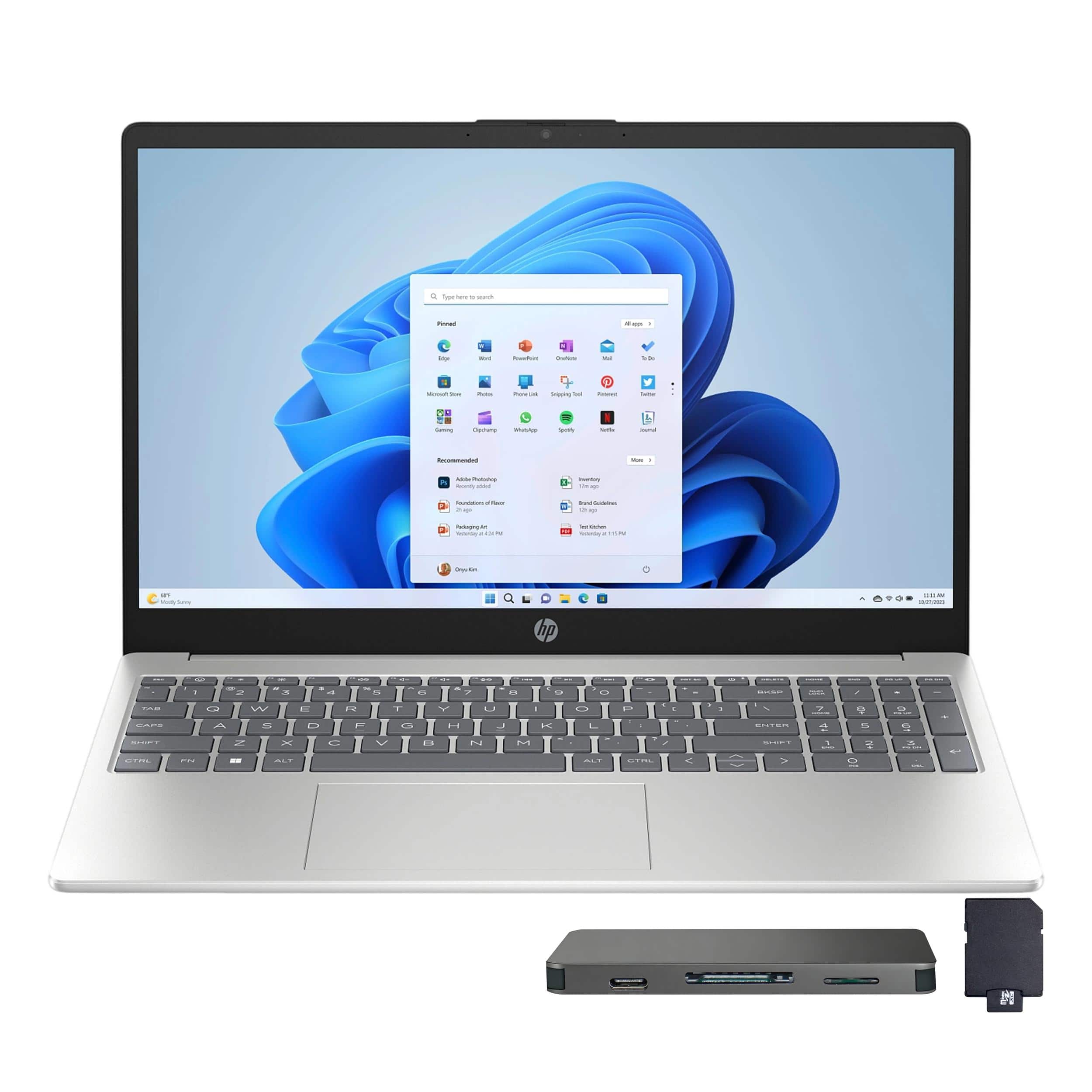 HP - 15.6" FHD Touchcreen Laptop,Intel Ultra 5 125H,16GB RAM,1TB SSD+160GB Dock Set,Intel Arc Graphics,Win 11 Pro - Silver