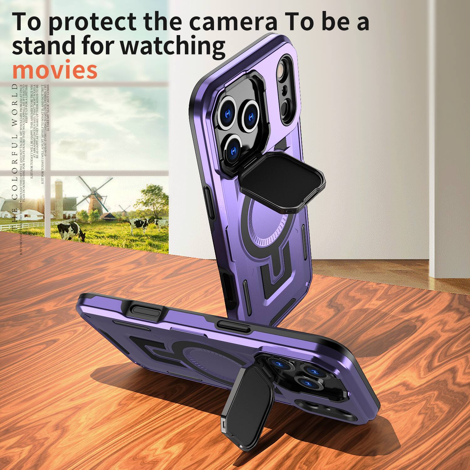 To protect the camera To be a stand for watching movies