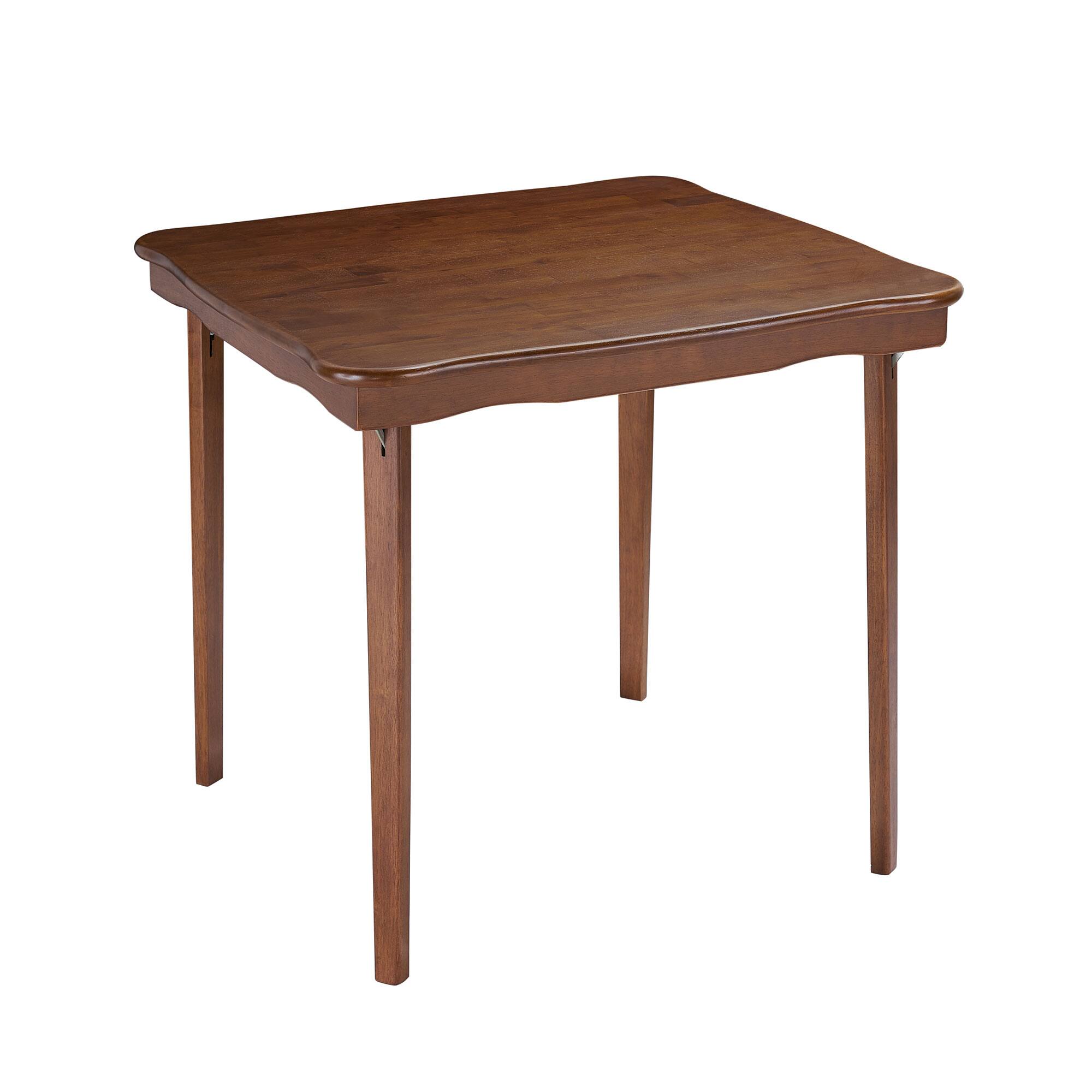 Alt View 4. Stakmore - Stakmore Scalloped Edge 32" Folding Card Table, Fruitwood Finish - Fruitwood.