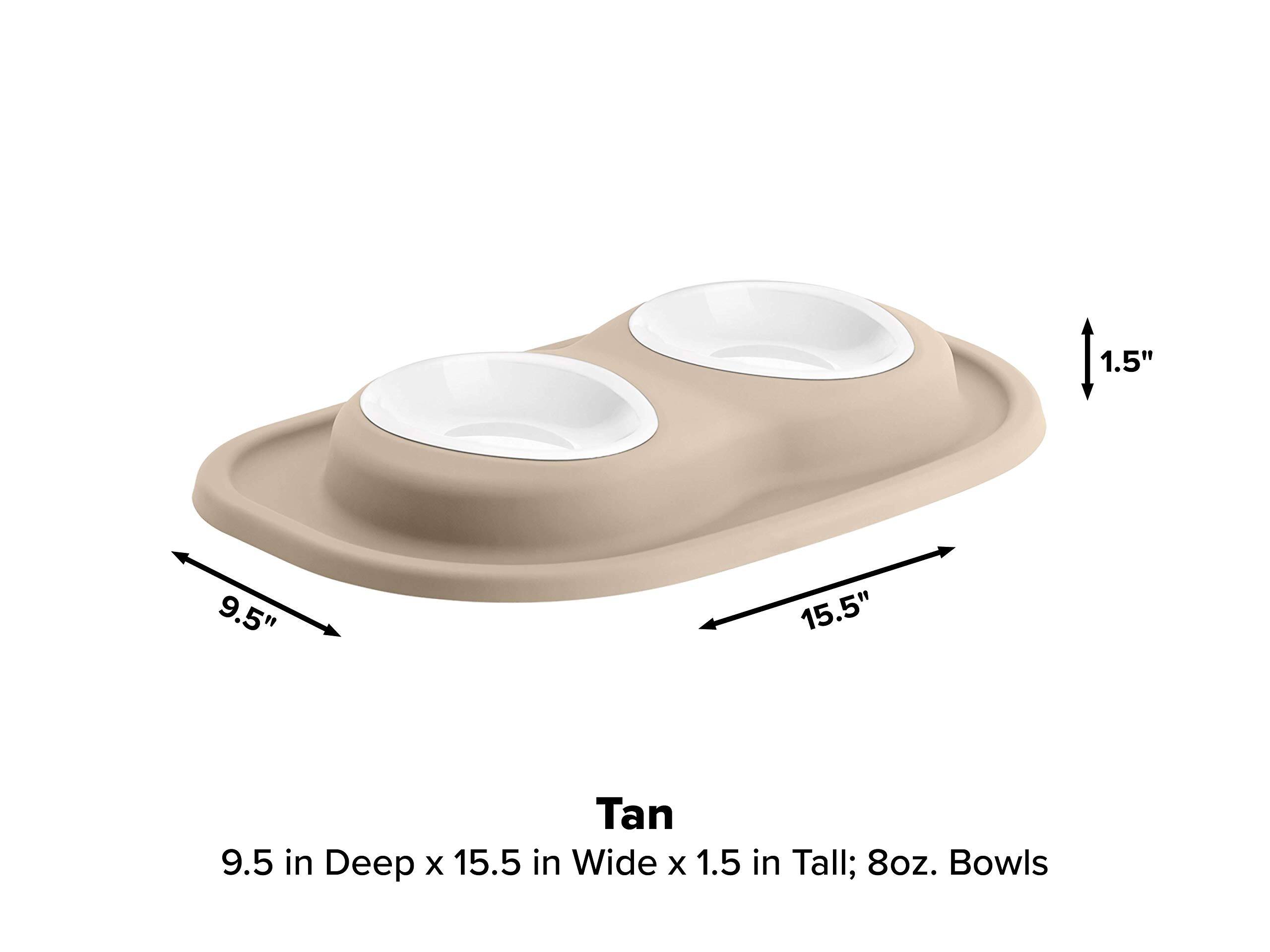 1.5"  
9.5"  
15.5"  
Tan 9.5 in Deep x 15.5 in Wide x 1.5 in Tall; 8oz. Bowls