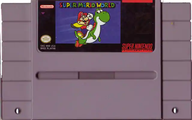 TM Nintendo SUPER MARIO WORLD
SNS-MW-USA
MADE IN JAPAN
SUPER NINTENDO - E (Everyone)
