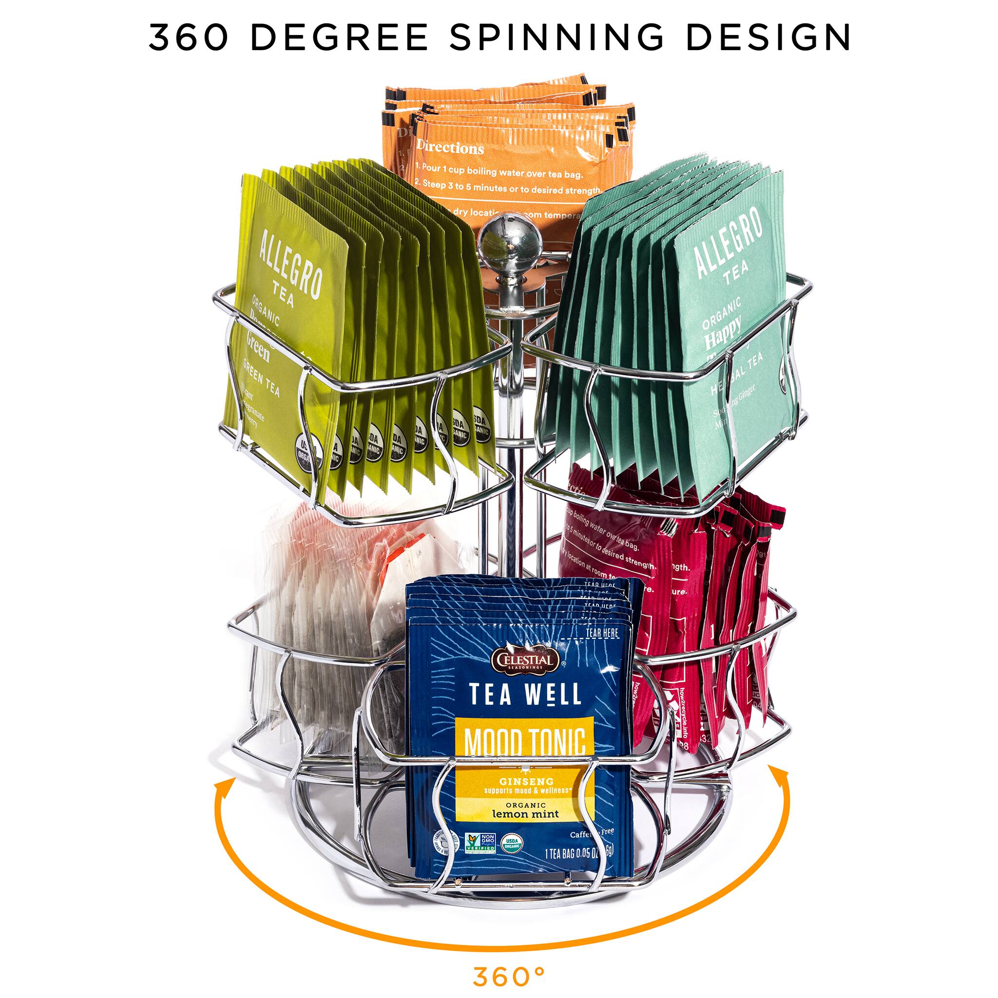 360 DEGREE SPINNING DESIGN

ALLEGRO TEA
ORGANIC
GREEN TEA

ALLEGRO TEA
ORGANIC
Happy TEA

CELESTIAL
TEA WELL
MOOD TONIC
ORGANIC
lemon mint
TEA BAG 0.5 OZ

Directions
1. Pour 1 cup boiling water over tea bag.
2. Steep 3 to 5 minutes or to desired strength.
3. Remove tea bag.

360°