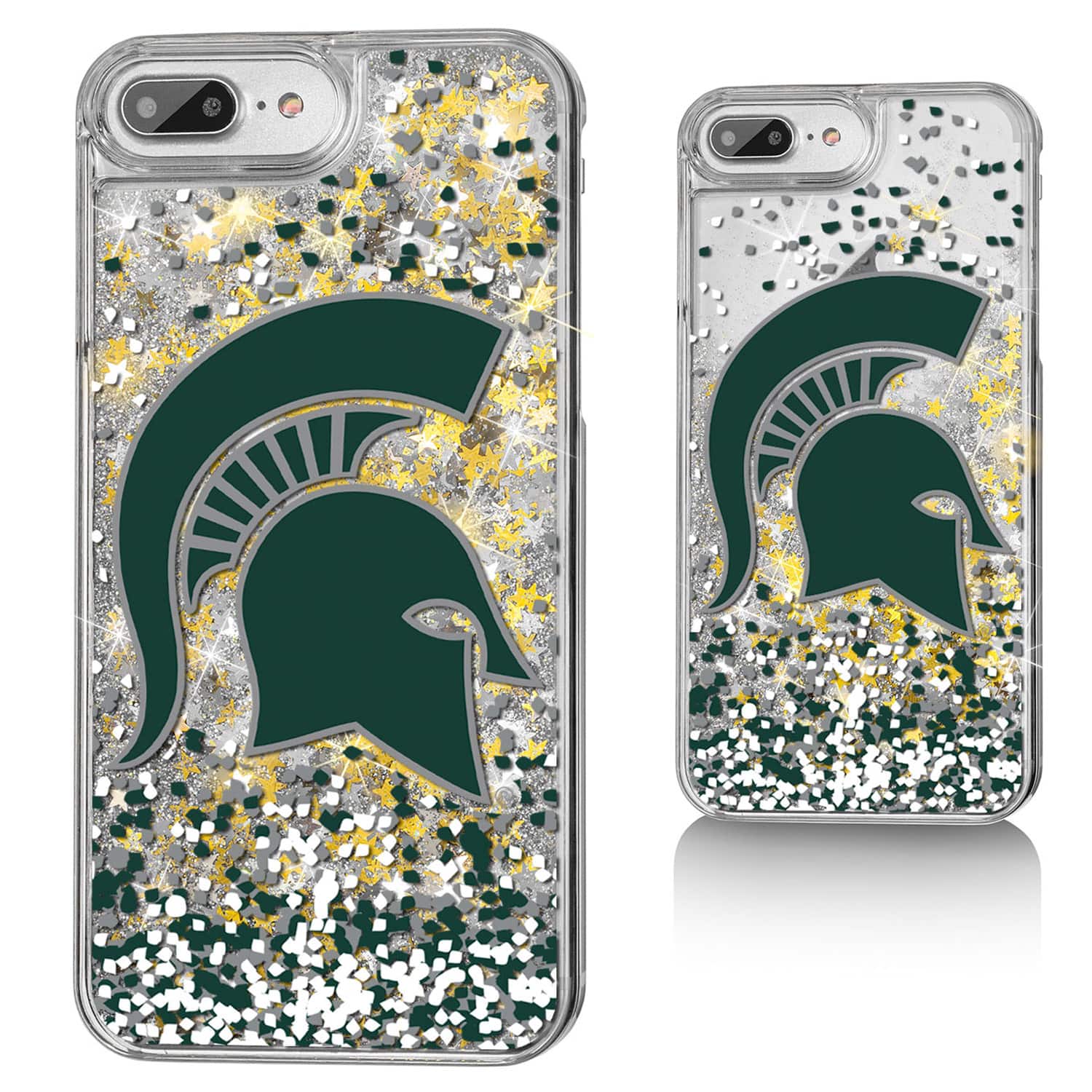 Keyscaper - NCAA - Michigan State Spartans iPhone Glitter Confetti Design Case - 16 Pro - Multicolor