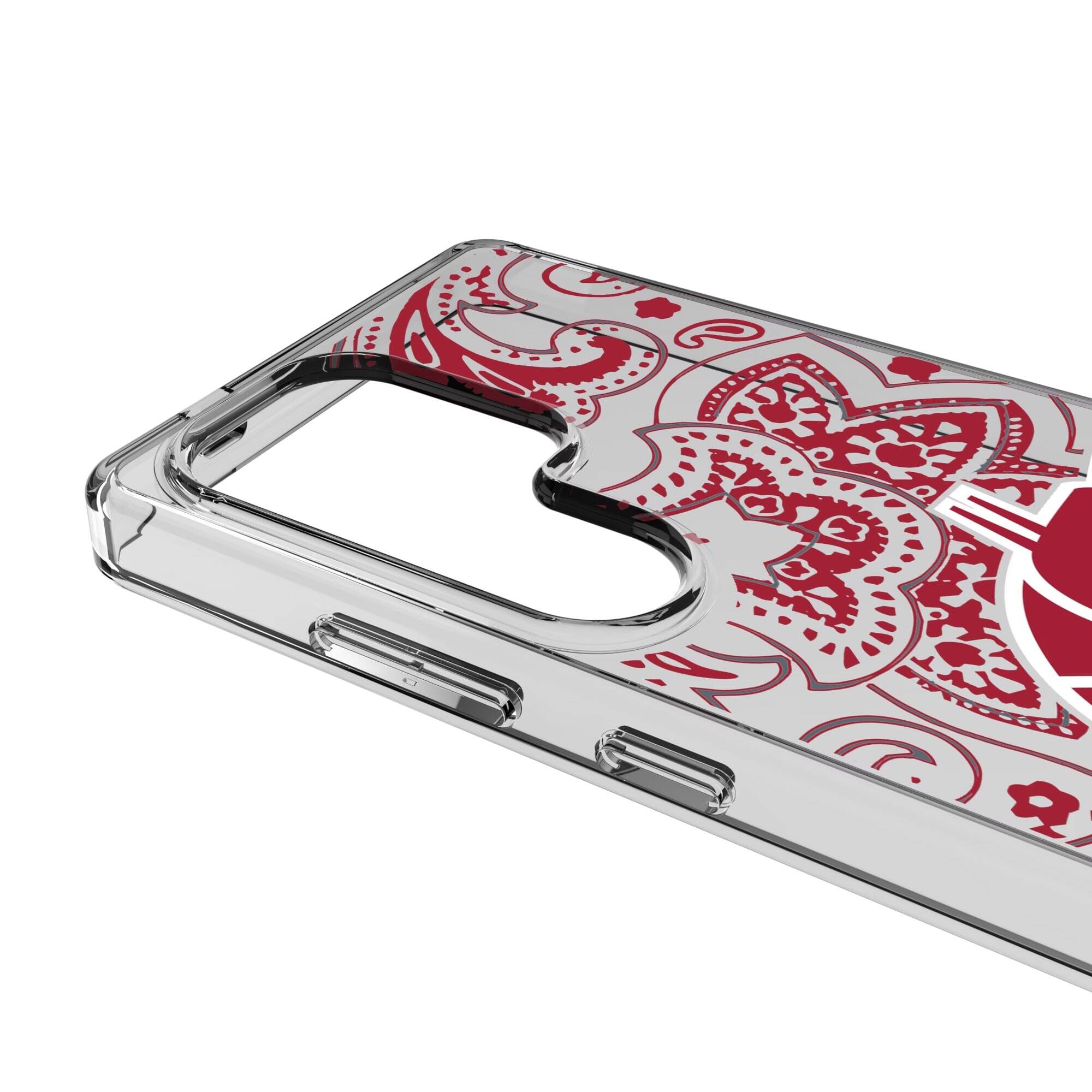 Alt View 2. Keyscaper - Washington State Cougars Paisley Galaxy Clear Case - S23 - Multicolor.