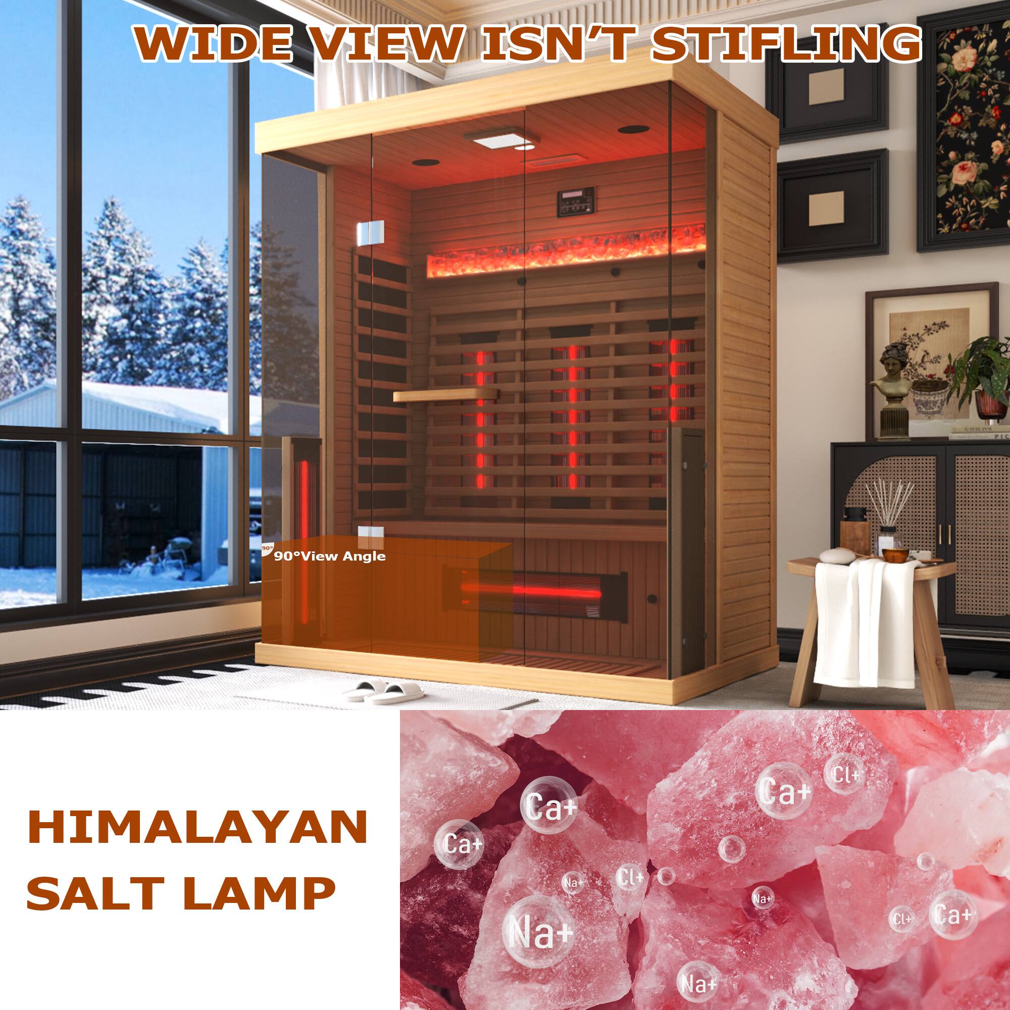 WIDE VIEW ISN'T STIFLING

90° View Angle

HIMALAYAN SALT LAMP

Ca²⁺ Na⁺ Cl⁻ Ca²⁺ Na⁺ Cl⁻ Ca²⁺ Na⁺ Cl⁻ Ca²⁺ Na⁺ Cl⁻