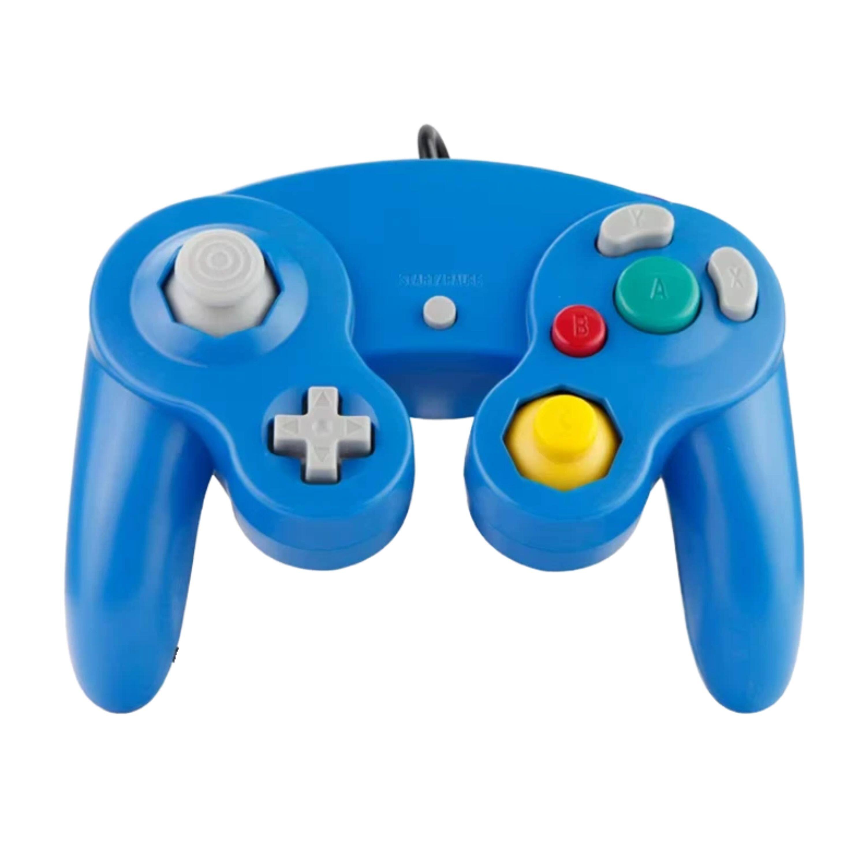 Angle. Kitcheniva - Wired NGC Controller Gamepad For Nintendo GameCube GC Wii U Console Blue - Red.