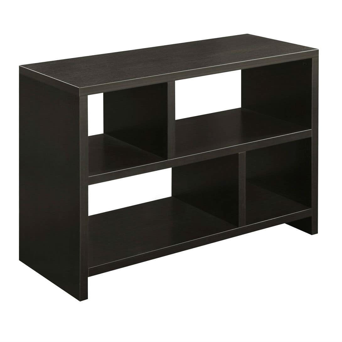 Hivvago - Modern 2-Shelf Bookcase Console Table - Espresso Wood Finish