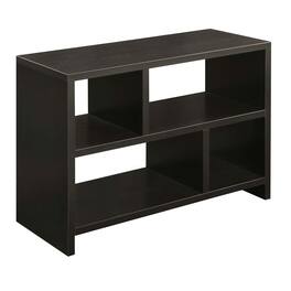 Hivvago - Modern 2-Shelf Bookcase Console Table - Espresso Wood Finish