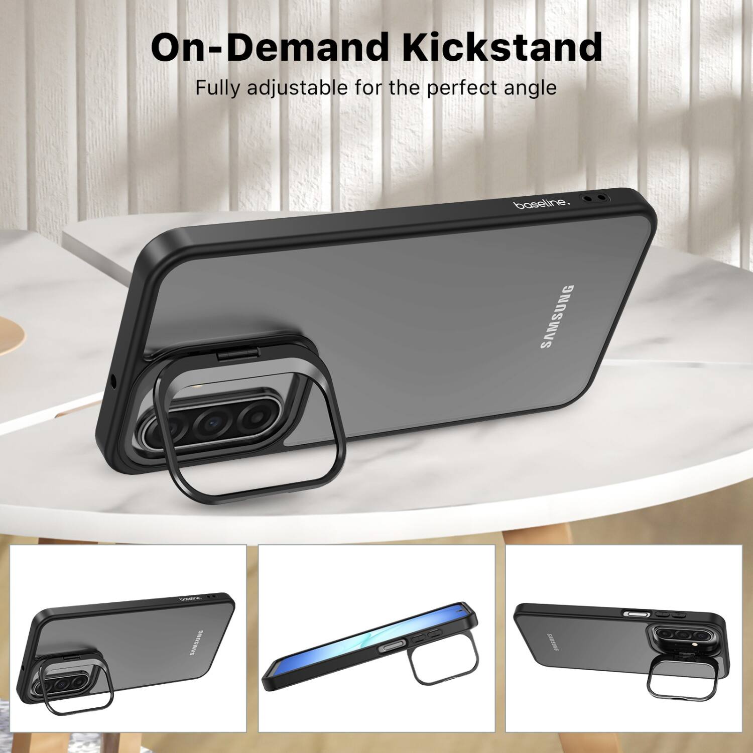 On-Demand Kickstand  
Fully adjustable for the perfect angle  

SAMSUNG S8SSRVS